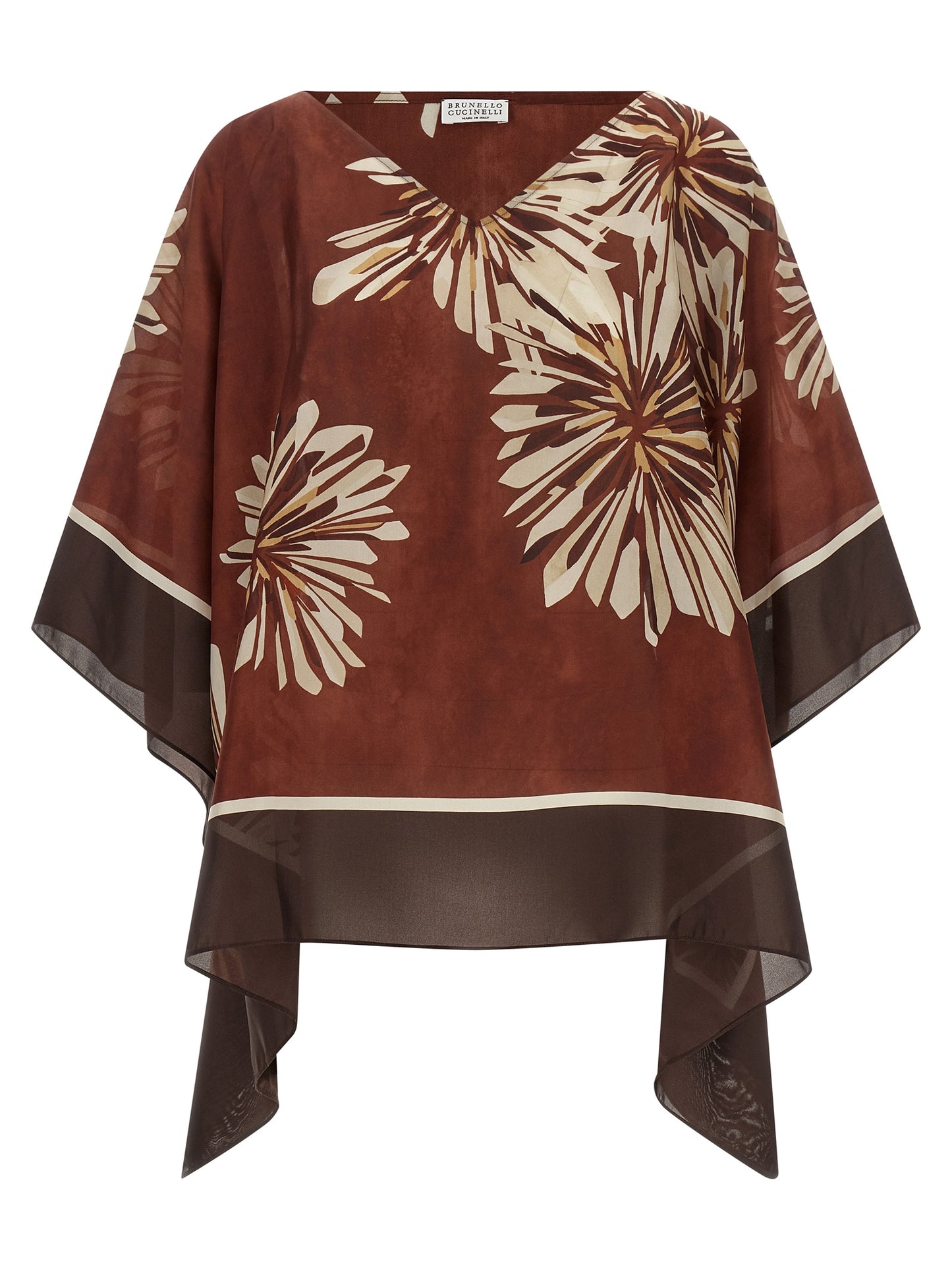 Brunello Cucinelli Women Silk Scarf Blouse BRUNELLO CUCINELLI