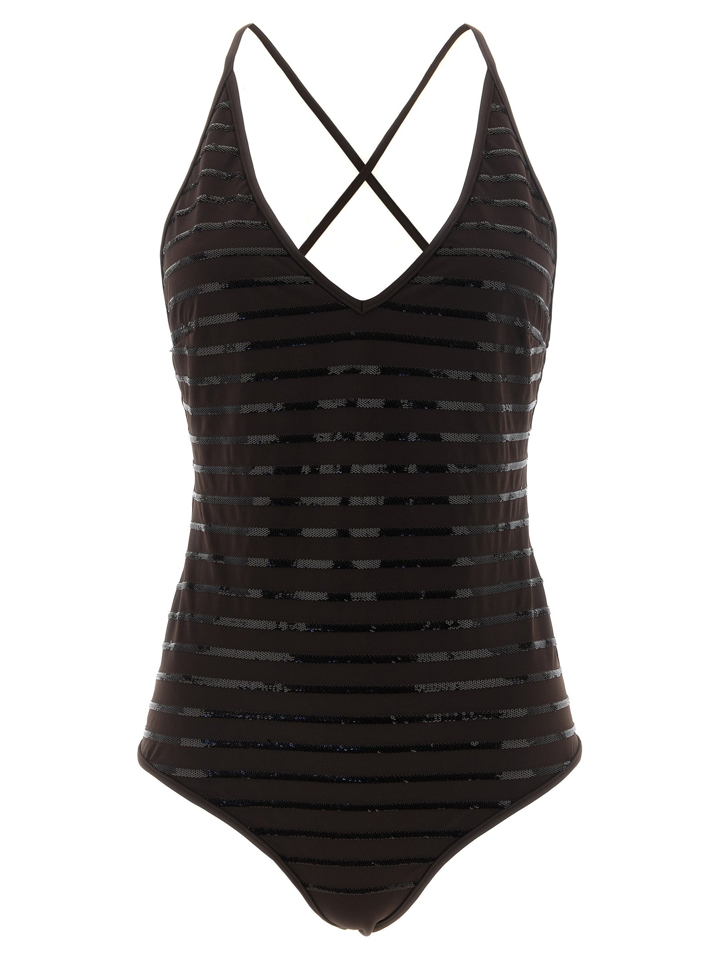 Brunello Cucinelli Women 'Dazzling Stripes' One-Piece Swimsuit BRUNELLO CUCINELLI