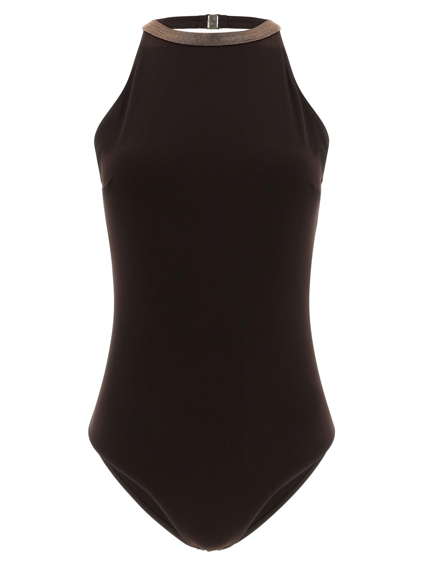 Brunello Cucinelli Women 'Precious Collar' One-Piece Swimsuit BRUNELLO CUCINELLI