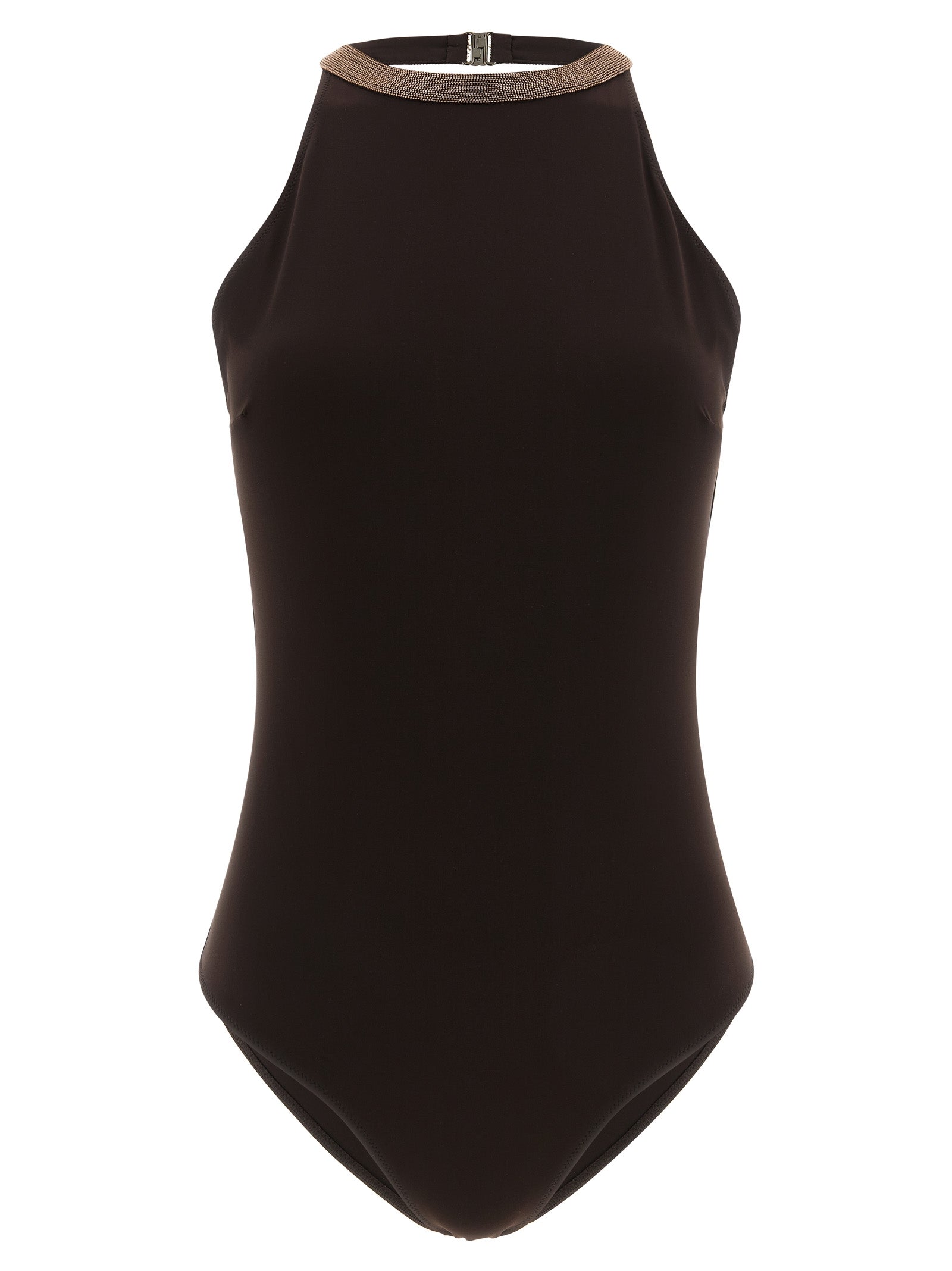Brunello Cucinelli Women 'Precious Collar' One-Piece Swimsuit BRUNELLO CUCINELLI