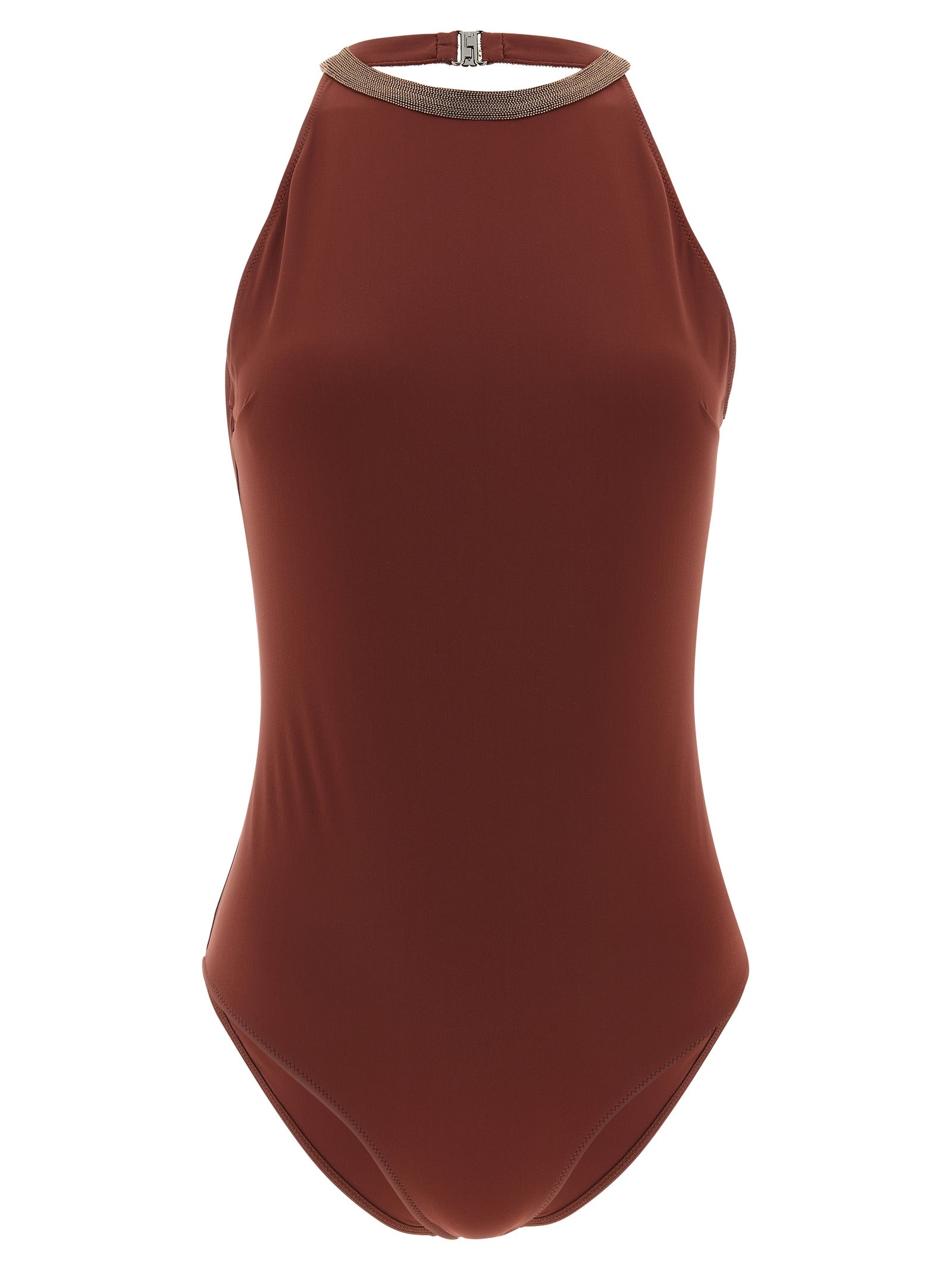 Brunello Cucinelli Women 'Precious Collar' One-Piece Swimsuit BRUNELLO CUCINELLI