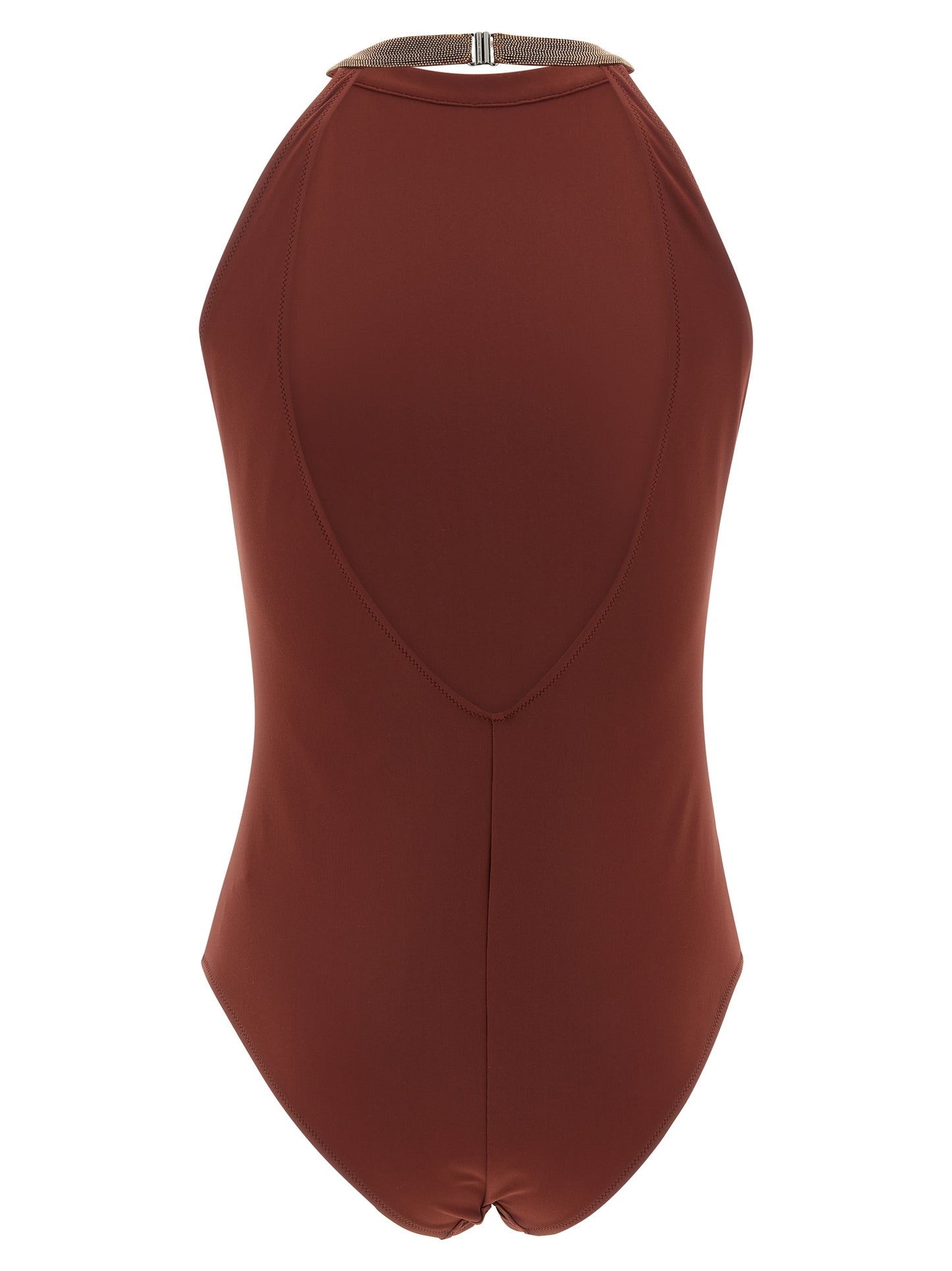 Brunello Cucinelli Women 'Precious Collar' One-Piece Swimsuit BRUNELLO CUCINELLI
