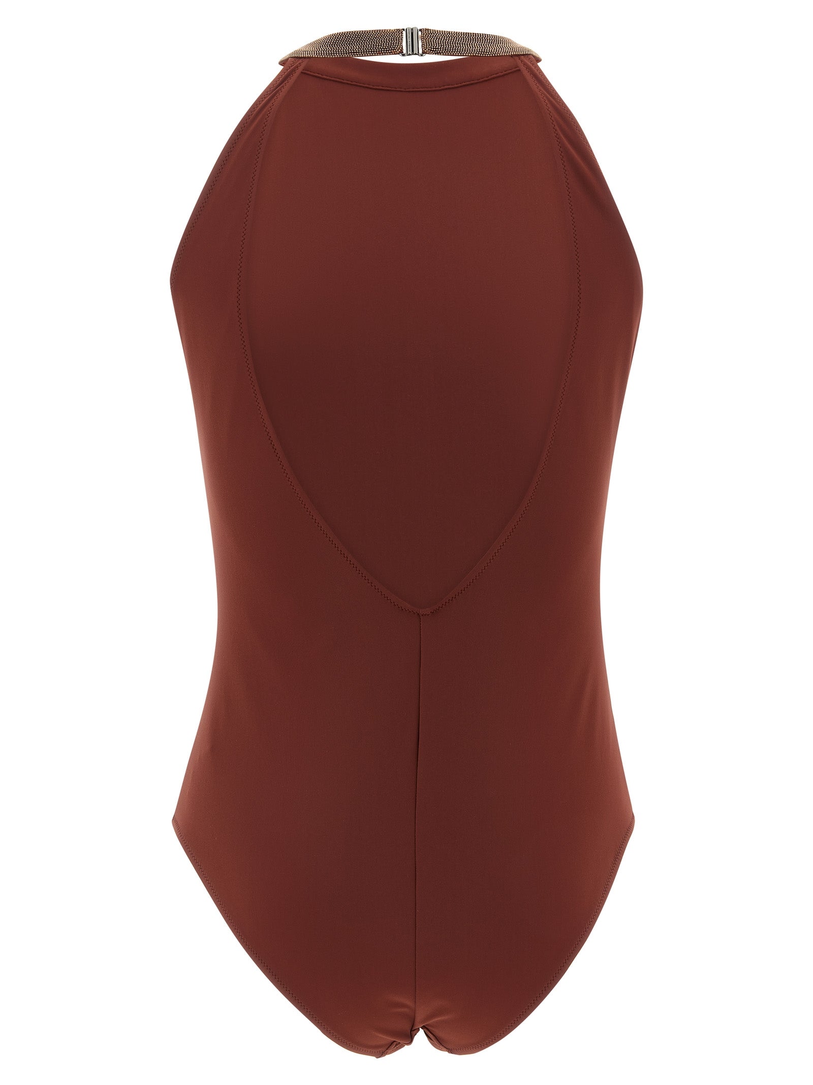 Brunello Cucinelli Women 'Precious Collar' One-Piece Swimsuit BRUNELLO CUCINELLI
