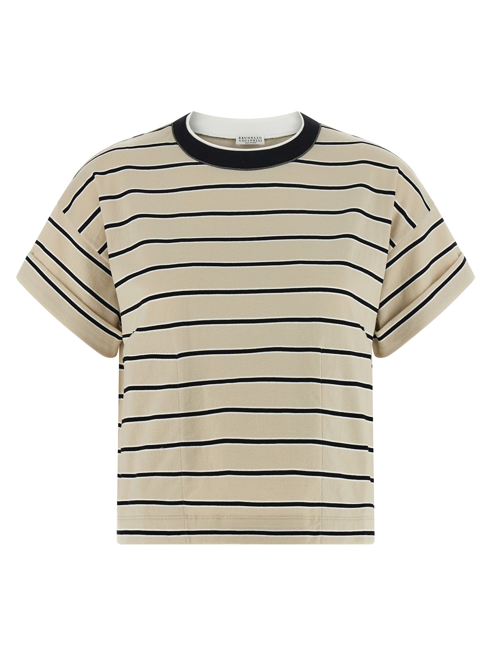 Brunello Cucinelli Women 'Shiny Trims' T-Shirt BRUNELLO CUCINELLI