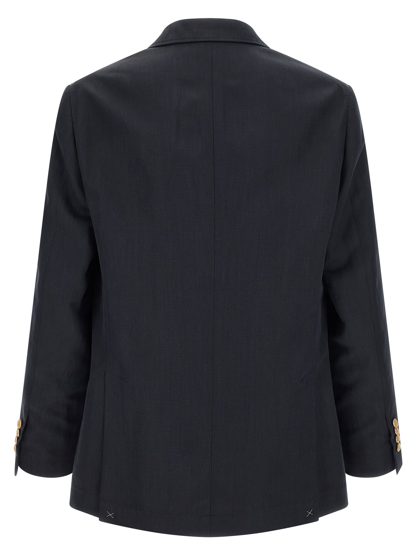 Brunello Cucinelli Men Silk Twill And Linen Délavé Blazer BRUNELLO CUCINELLI