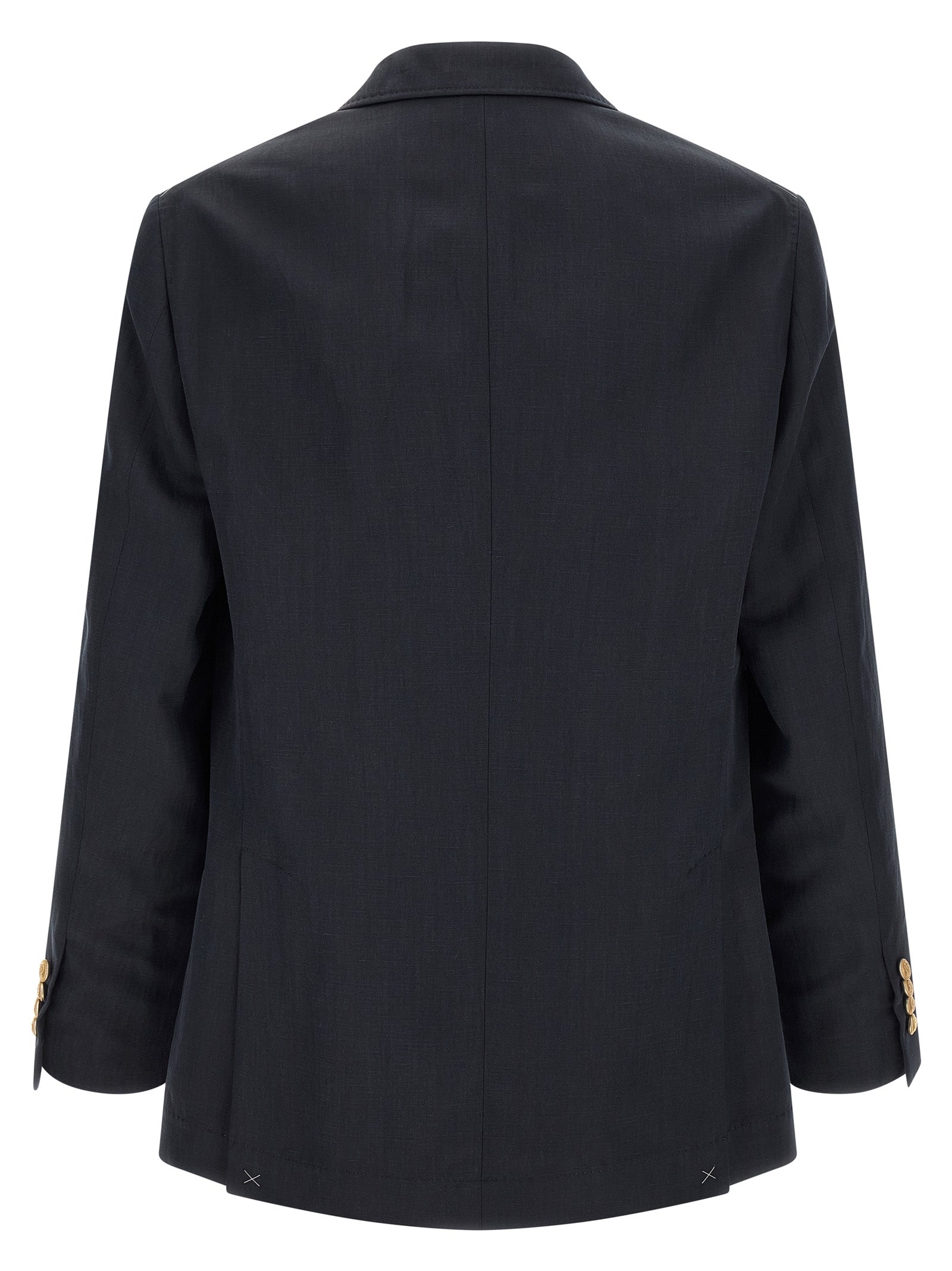 Brunello Cucinelli Men Silk Twill And Linen Délavé Blazer BRUNELLO CUCINELLI