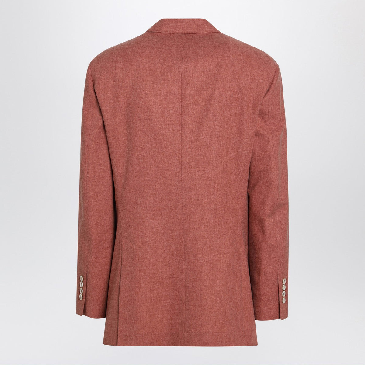 Brunello Cucinelli Peach Double-Breasted Wool-Blend Jacket Men BRUNELLO CUCINELLI
