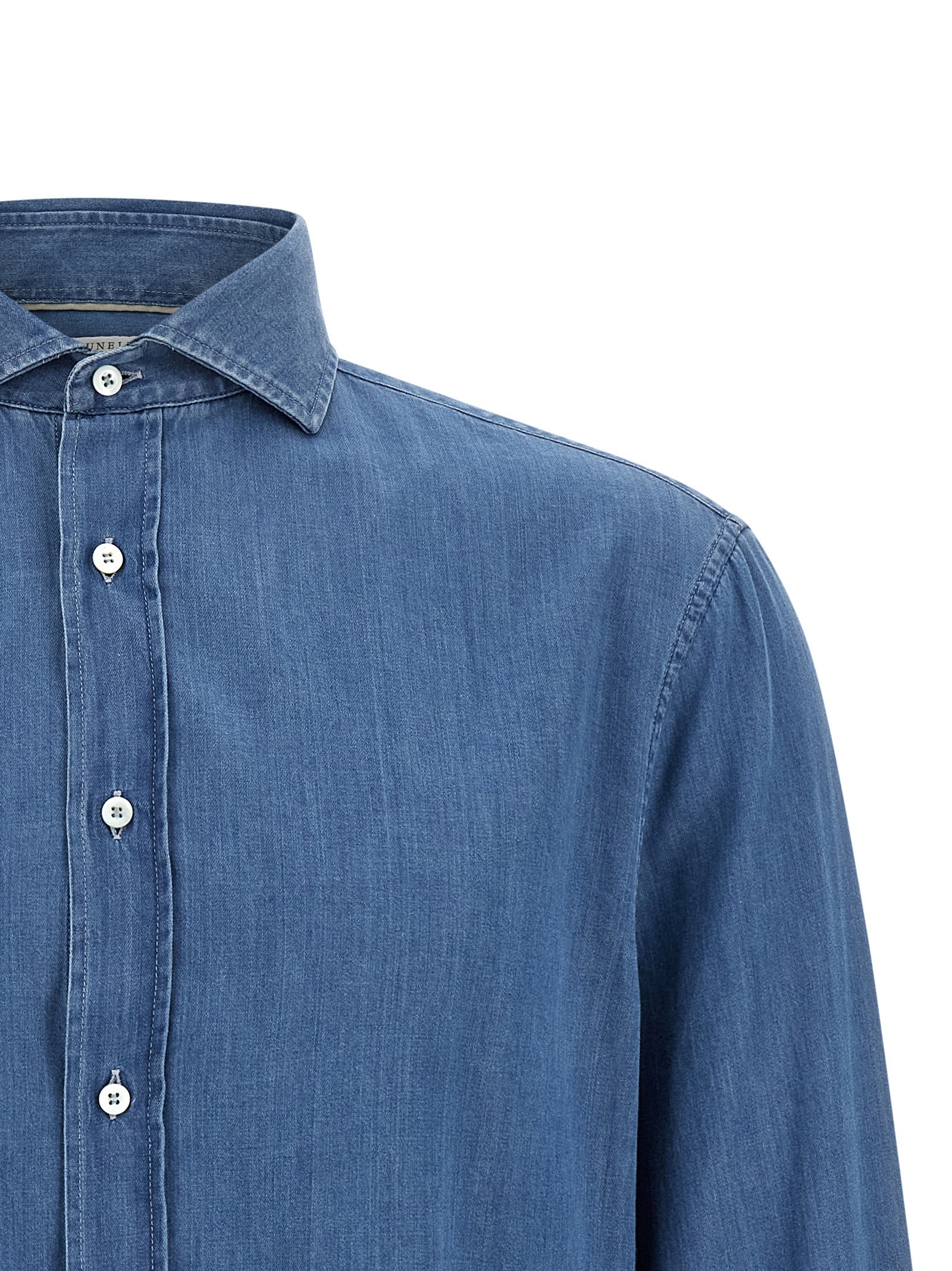Brunello Cucinelli Men Denim Shirt BRUNELLO CUCINELLI