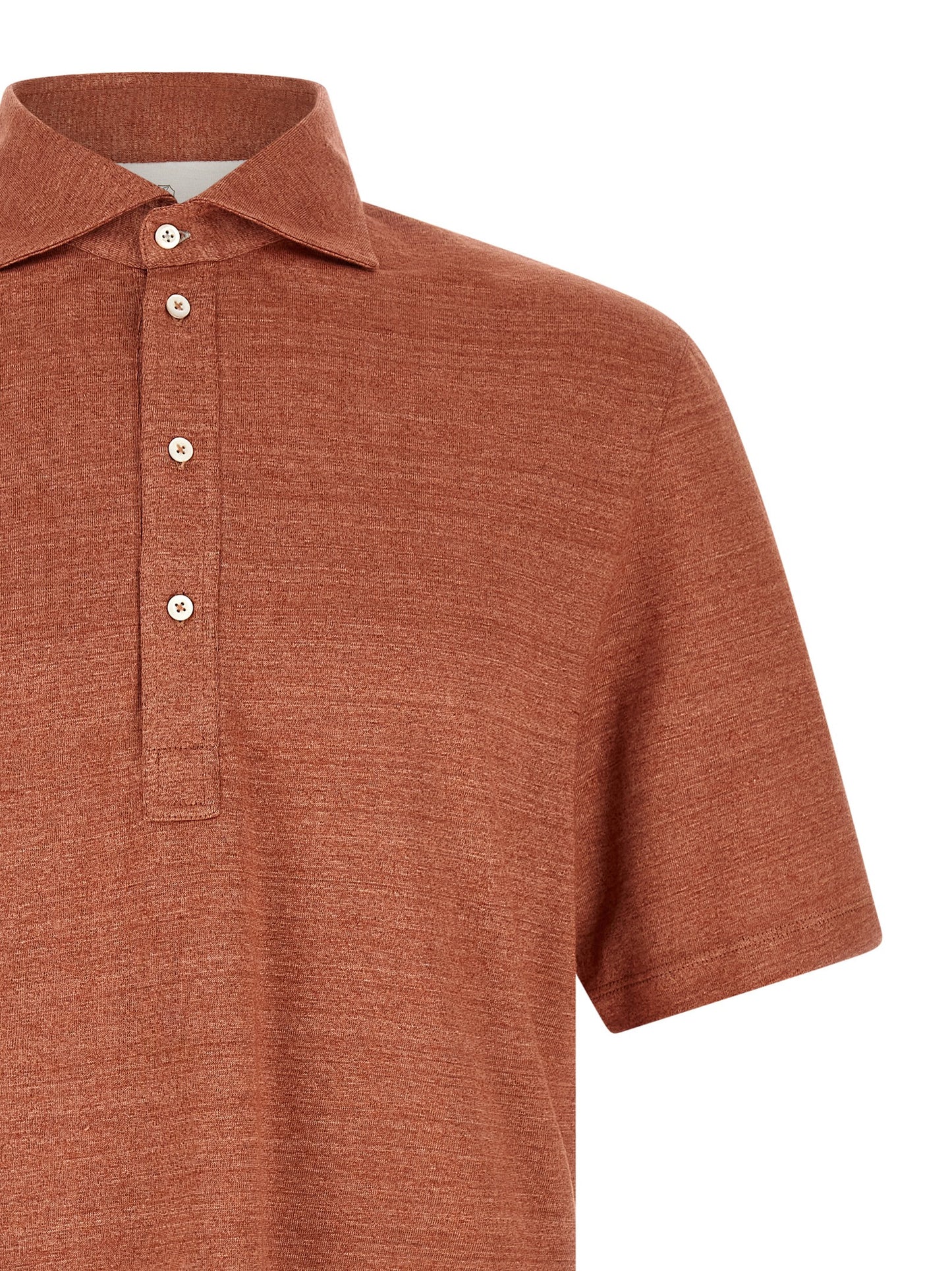 Brunello Cucinelli Men Polo Jersey Mélange BRUNELLO CUCINELLI