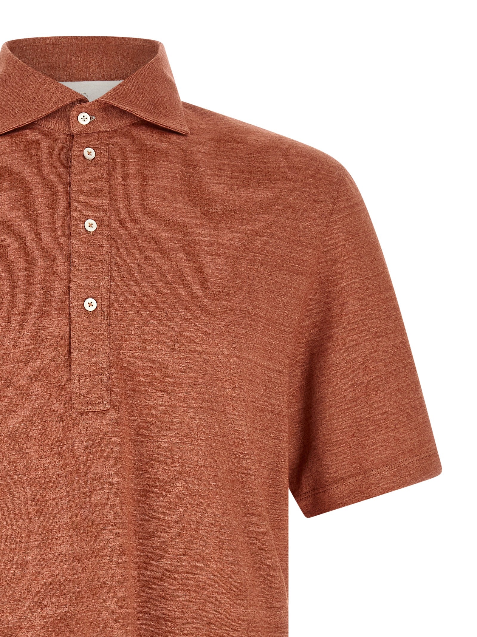 Brunello Cucinelli Men Polo Jersey Mélange BRUNELLO CUCINELLI