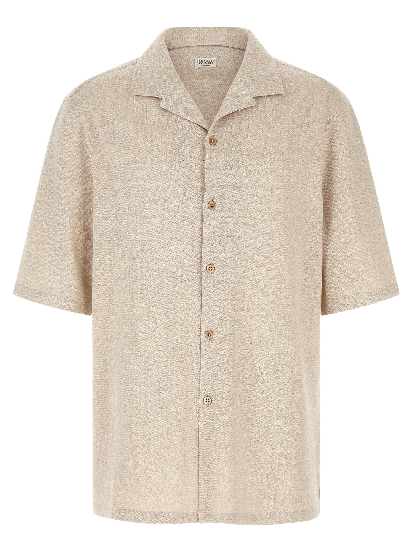 Brunello Cucinelli Men Camp Collar Shirt BRUNELLO CUCINELLI