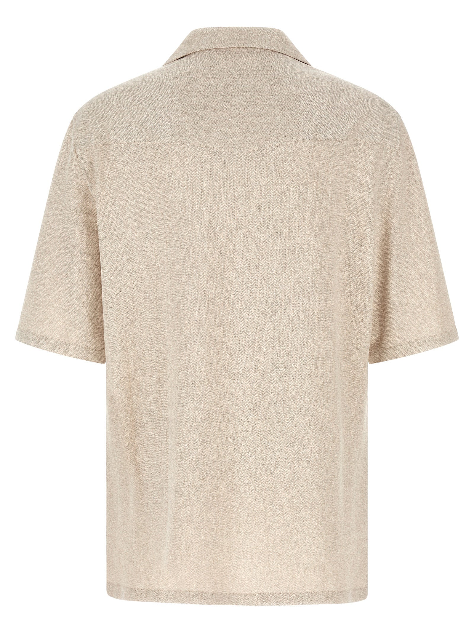 Brunello Cucinelli Men Camp Collar Shirt BRUNELLO CUCINELLI
