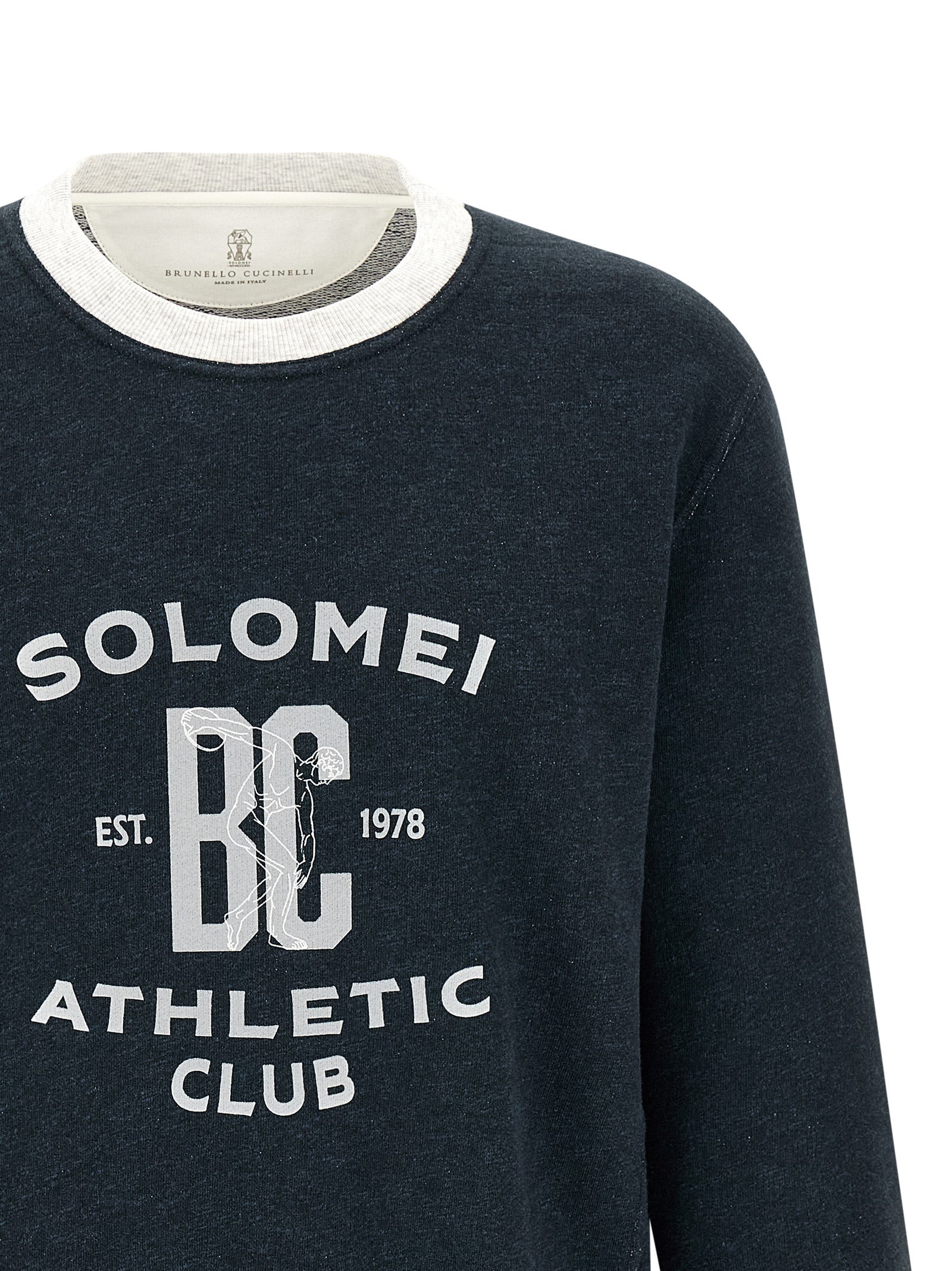 Brunello Cucinelli Men Cotton And Linen Sweatshirt BRUNELLO CUCINELLI