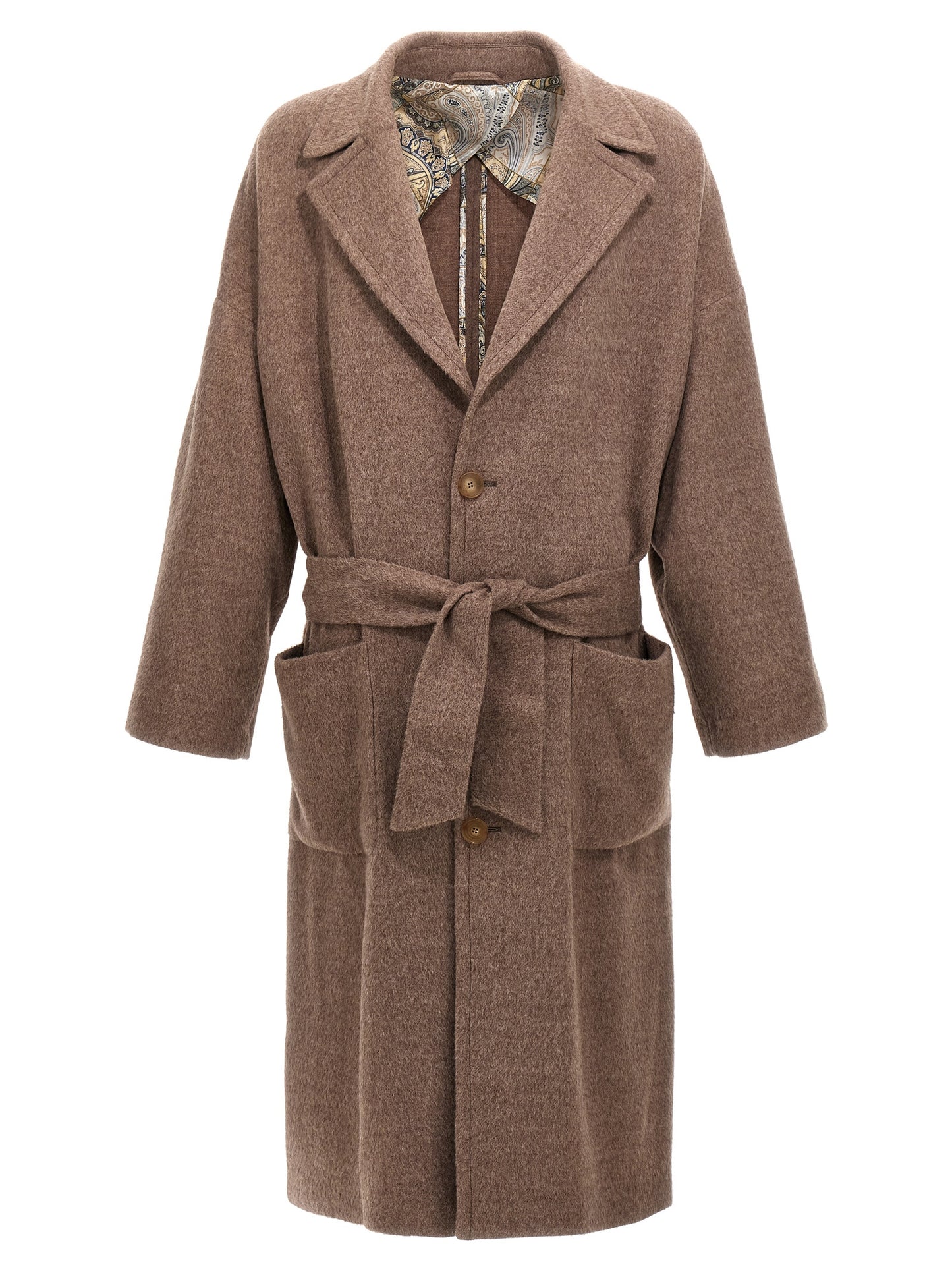Etro Men Single-Breasted Wool Coat ETRO