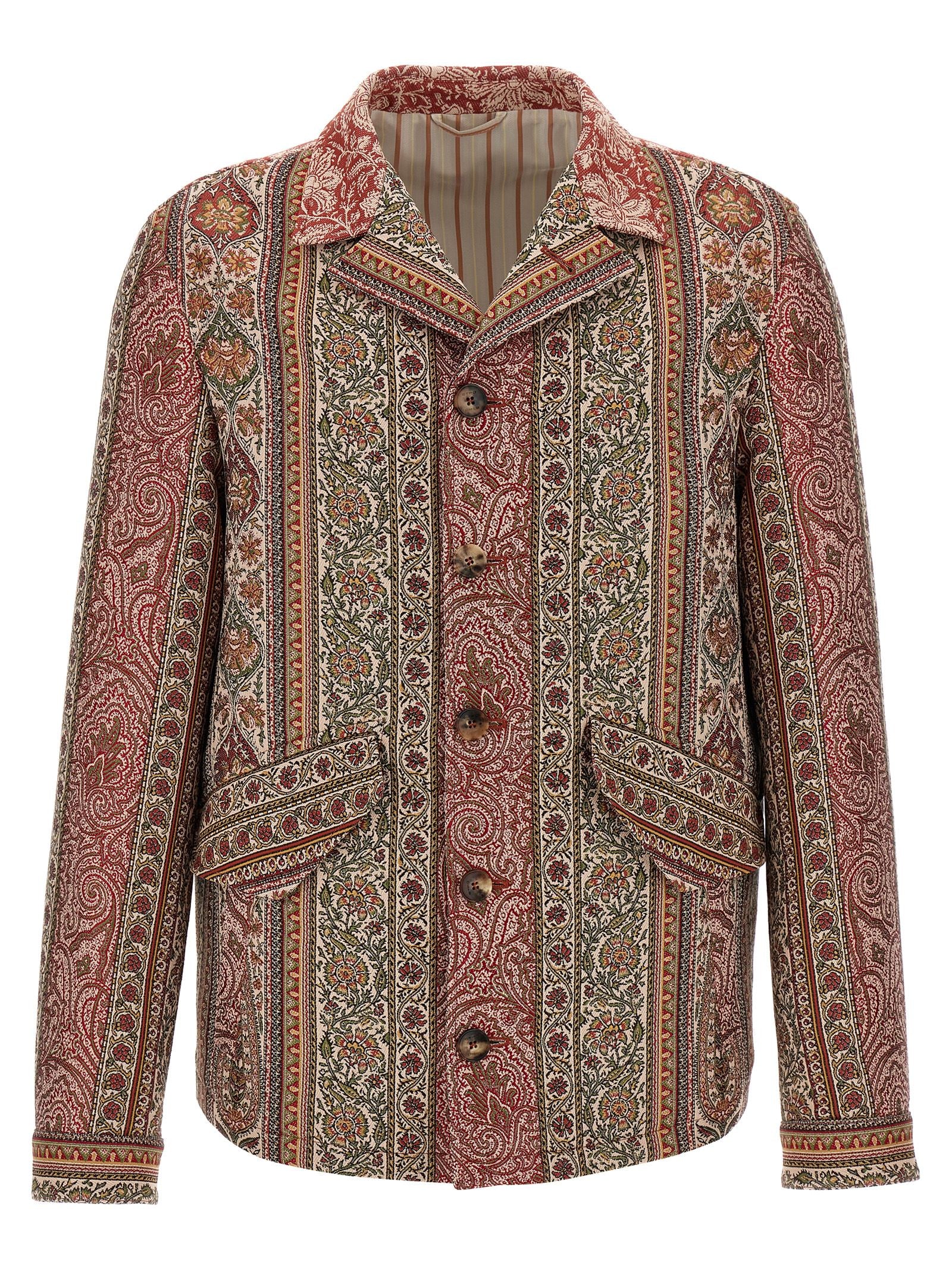 Etro Men Balmacaan Neck Overshirt ETRO
