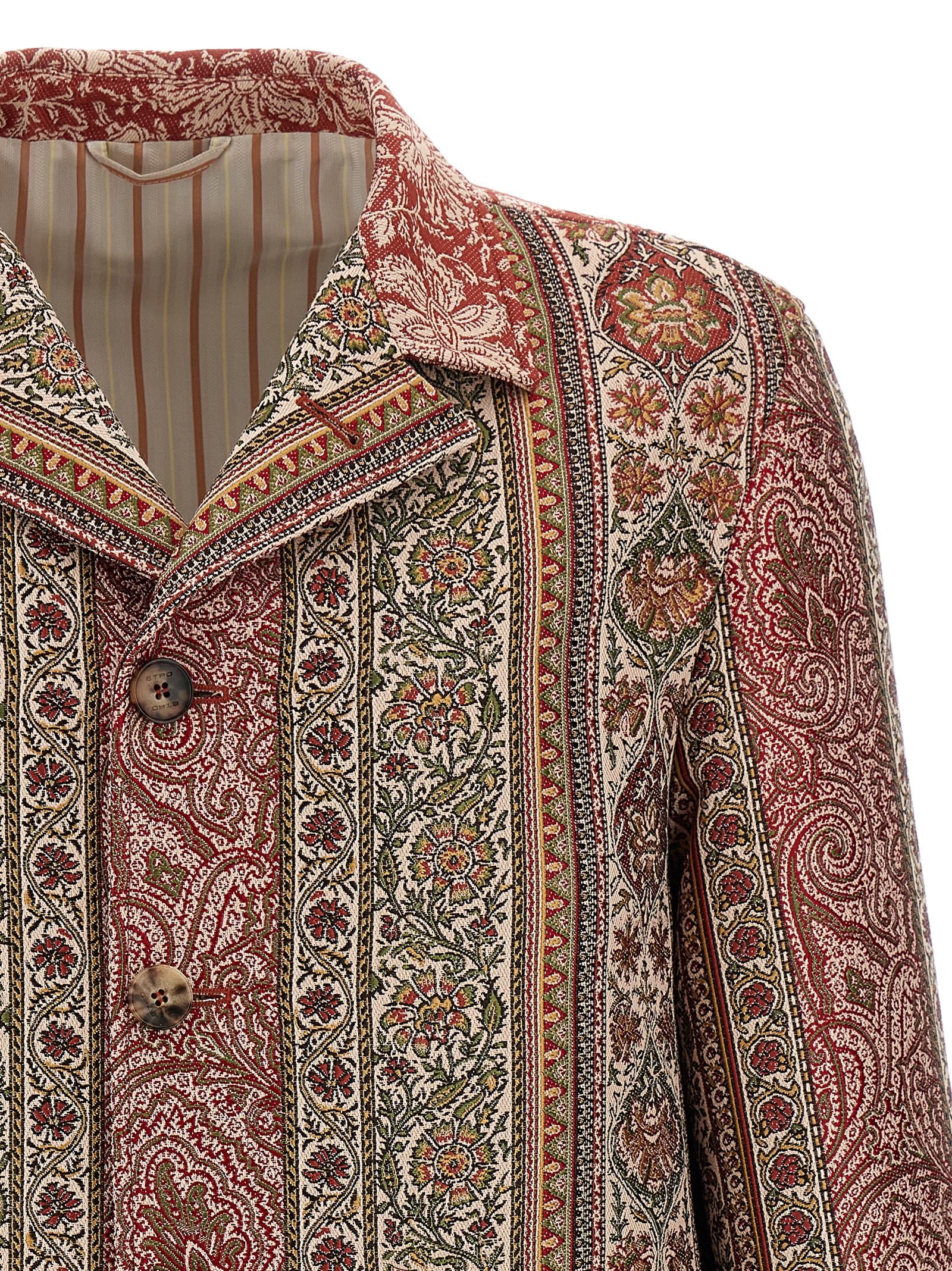 Etro Men Balmacaan Neck Overshirt ETRO