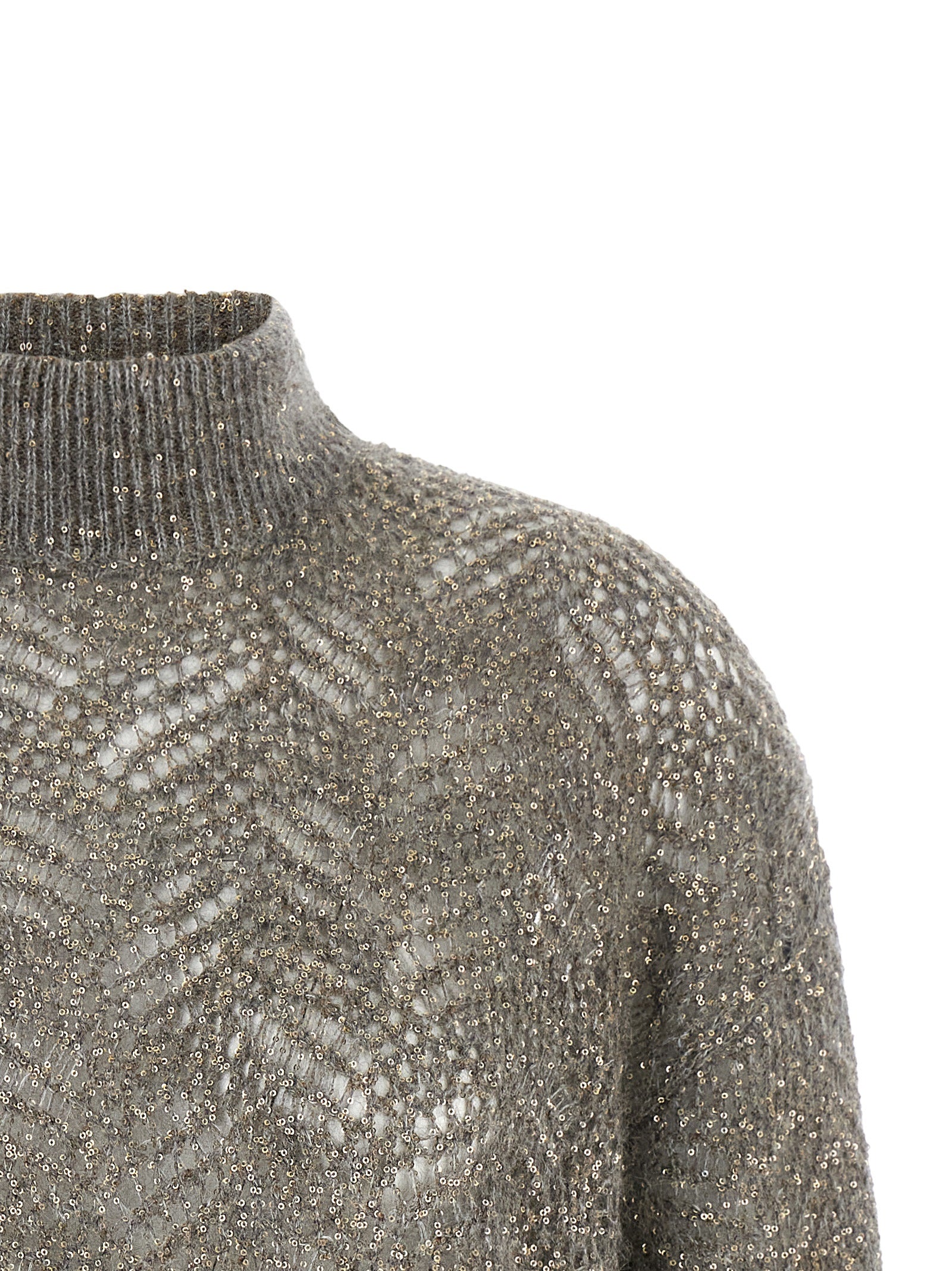 Brunello Cucinelli Women 'Dazzling Abstract Leaf' Sweater BRUNELLO CUCINELLI