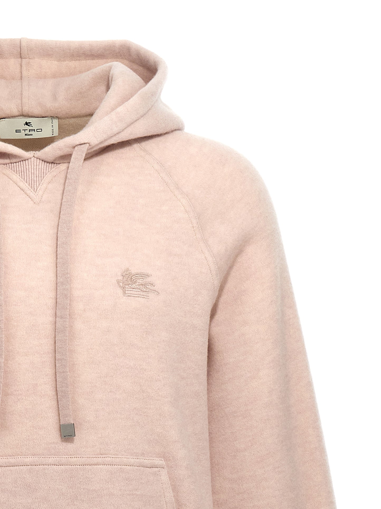Etro Men Logo Embroidery Wool Hoodie ETRO