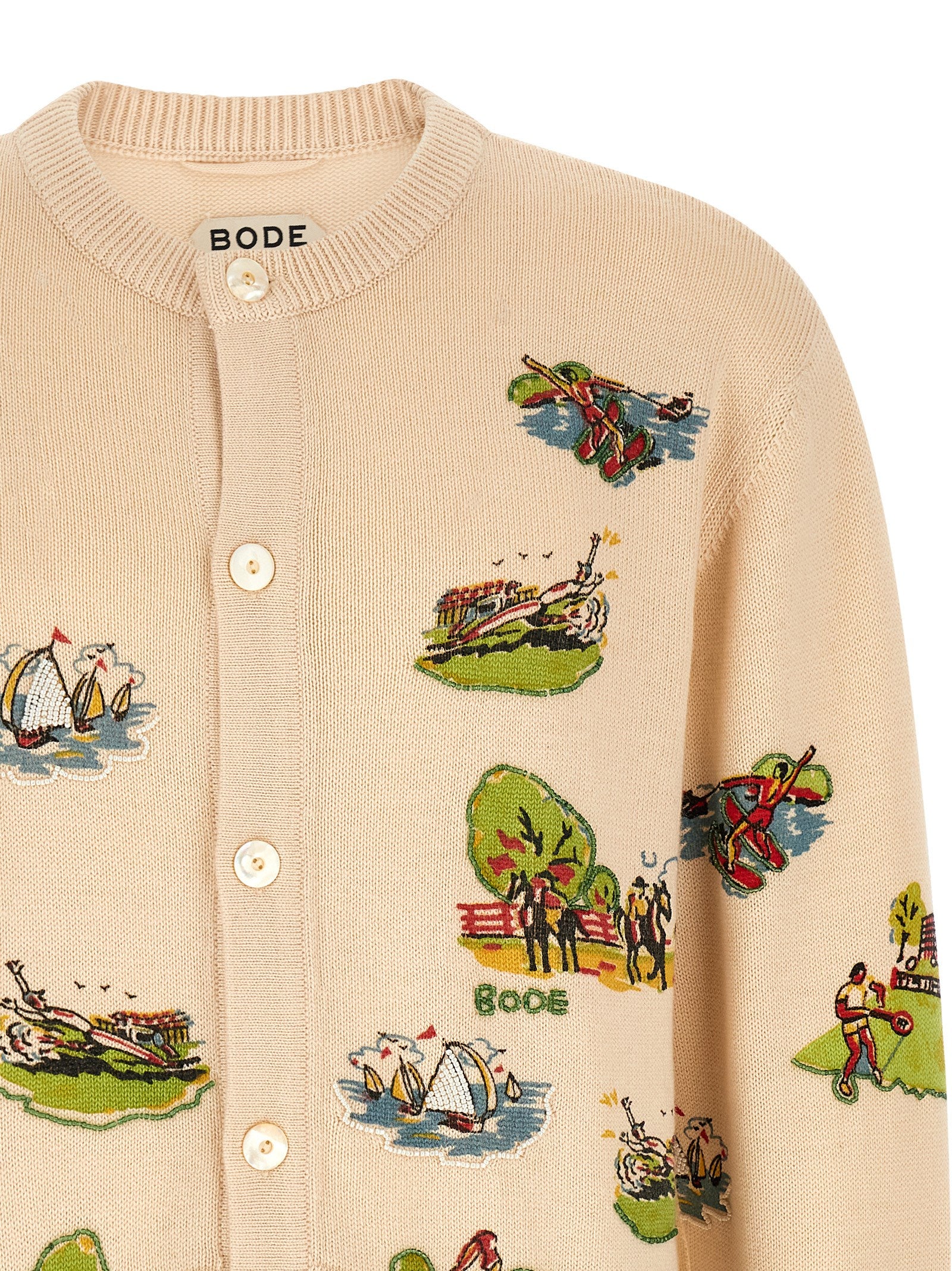 Bode Men 'Beaded Camp' Cardigan BODE