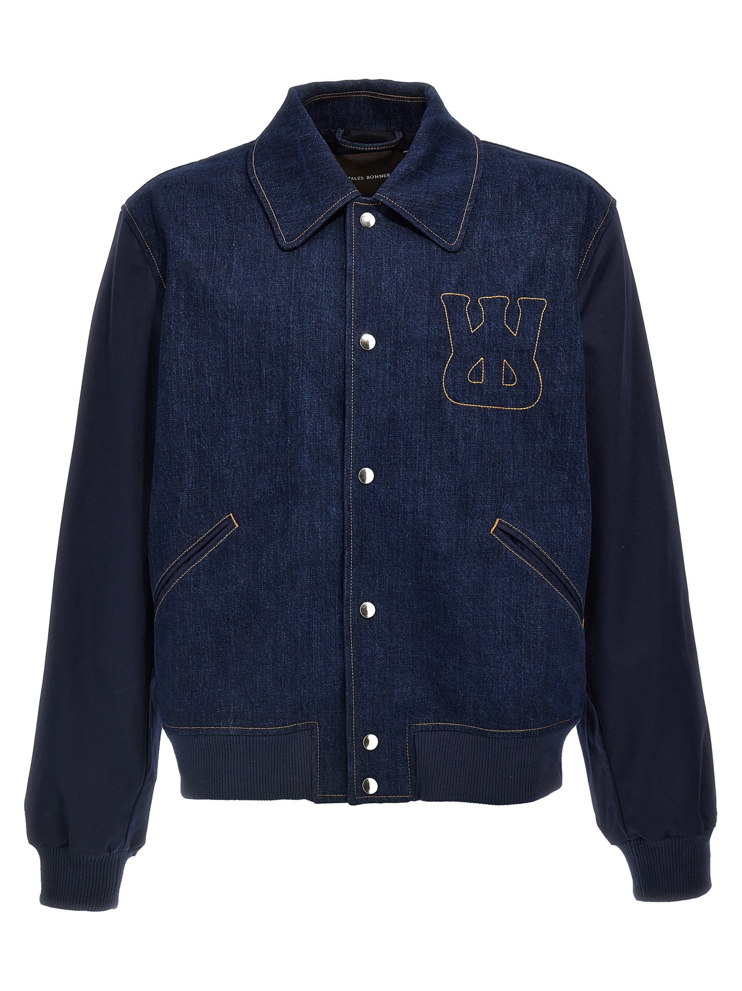 Wales Bonner Men 'The Echo Denim Varsity' Jacket WALES BONNER