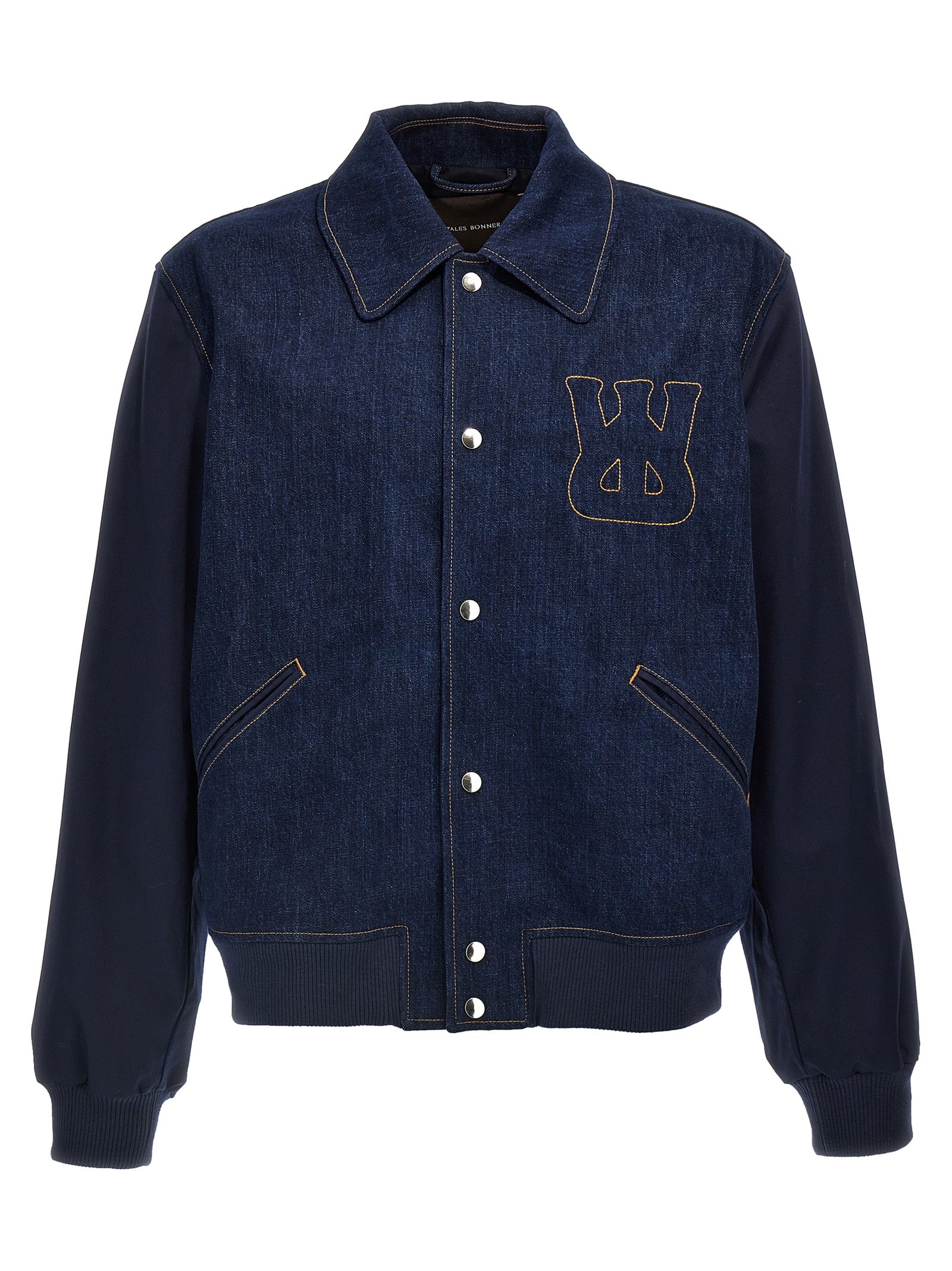 Wales Bonner Men 'The Echo Denim Varsity' Jacket WALES BONNER