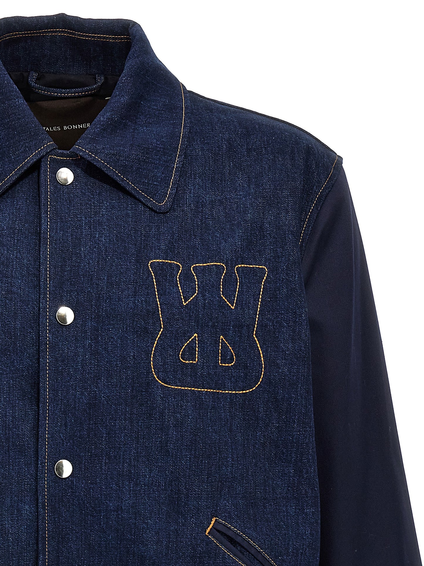 Wales Bonner Men 'The Echo Denim Varsity' Jacket WALES BONNER