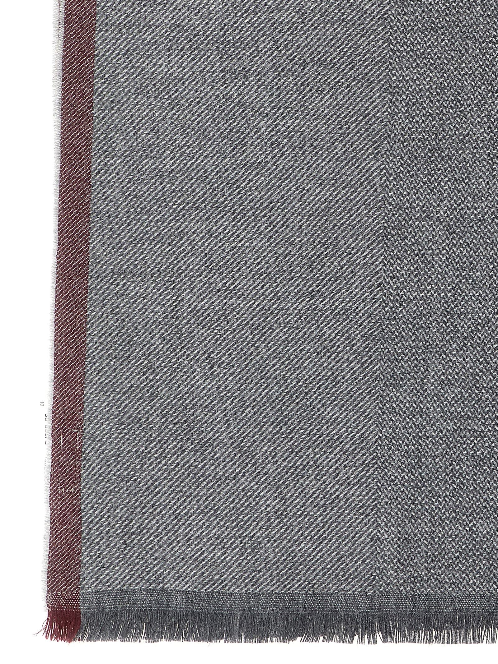 Brunello Cucinelli Men Diagonal Wool And Cashmere Scarf BRUNELLO CUCINELLI