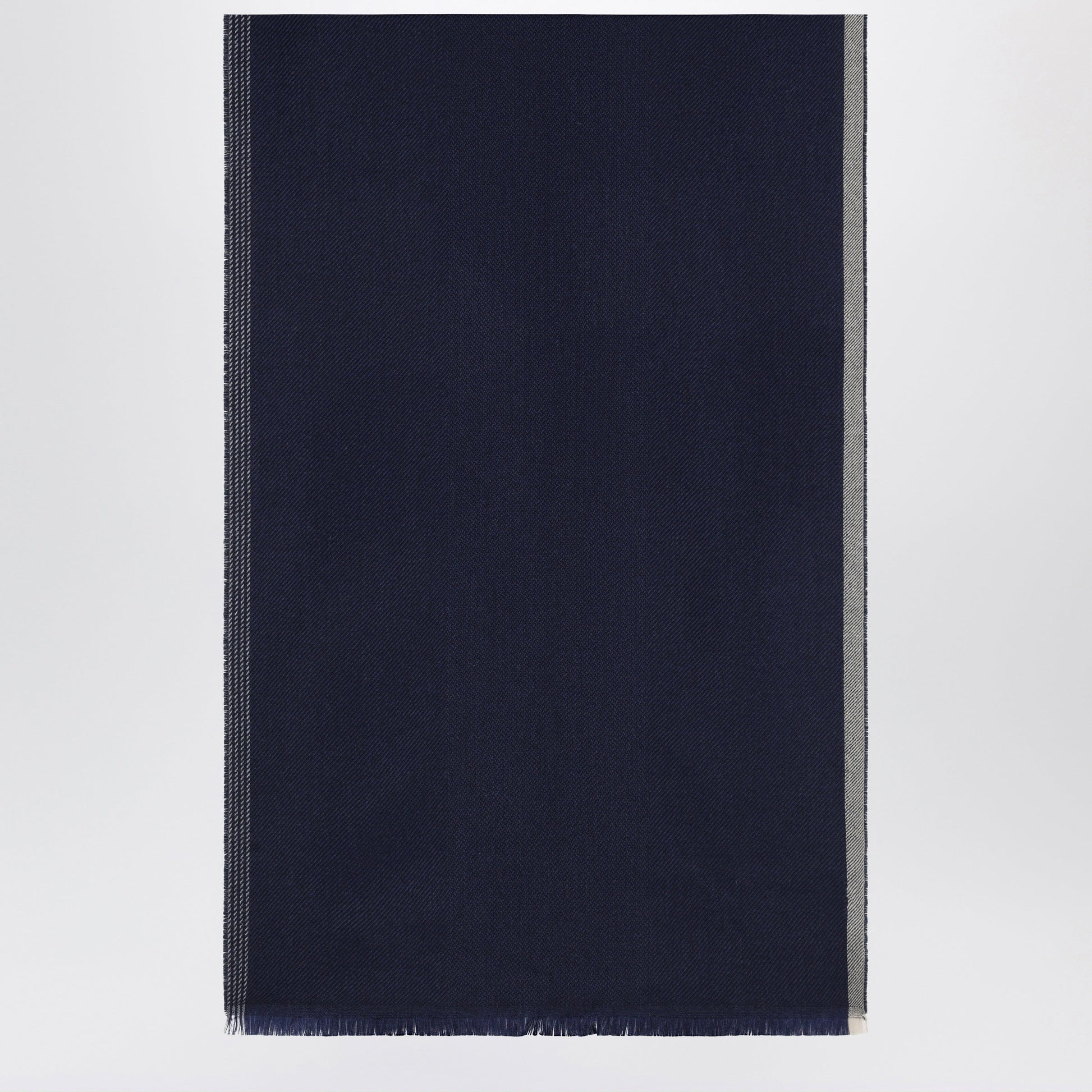Brunello Cucinelli Blue/Brown/Grey Wool And Cashmere Scarf Men BRUNELLO CUCINELLI