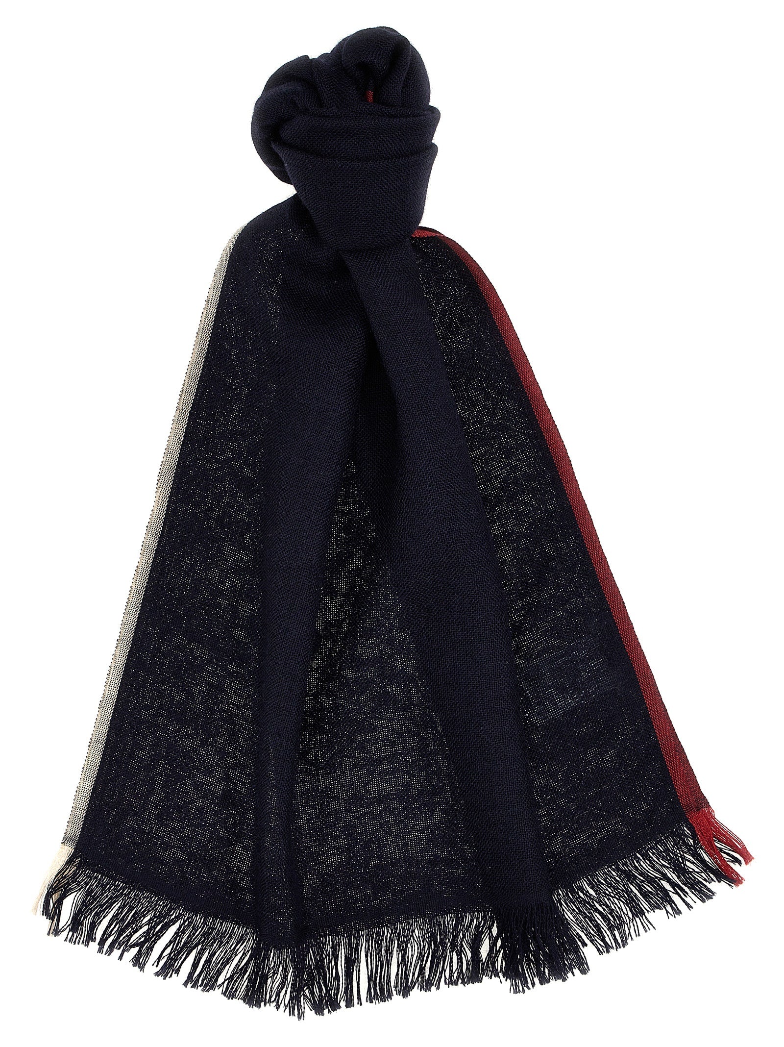 Brunello Cucinelli Men Contrast Border Scarf BRUNELLO CUCINELLI