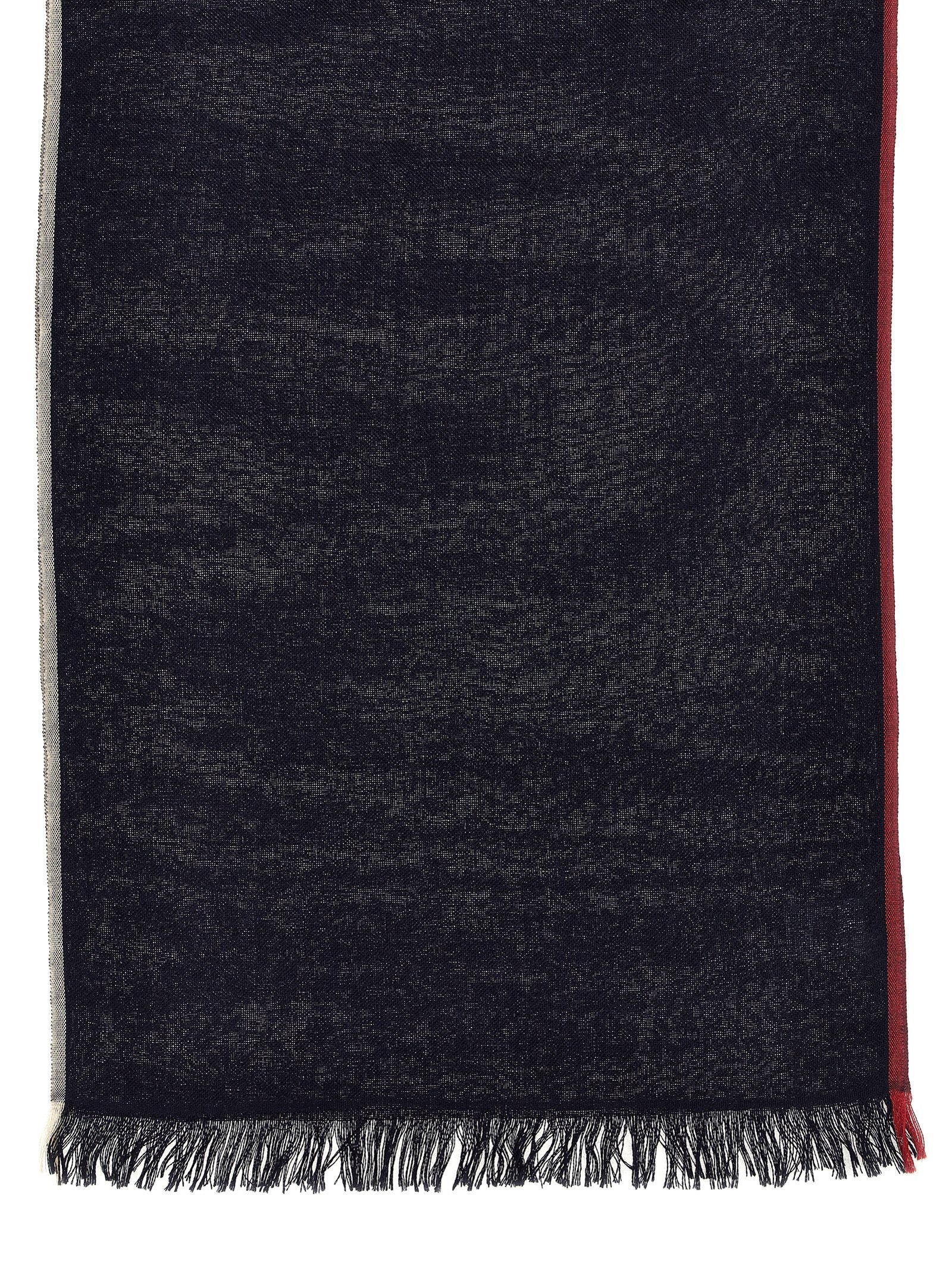 Brunello Cucinelli Men Contrast Border Scarf BRUNELLO CUCINELLI