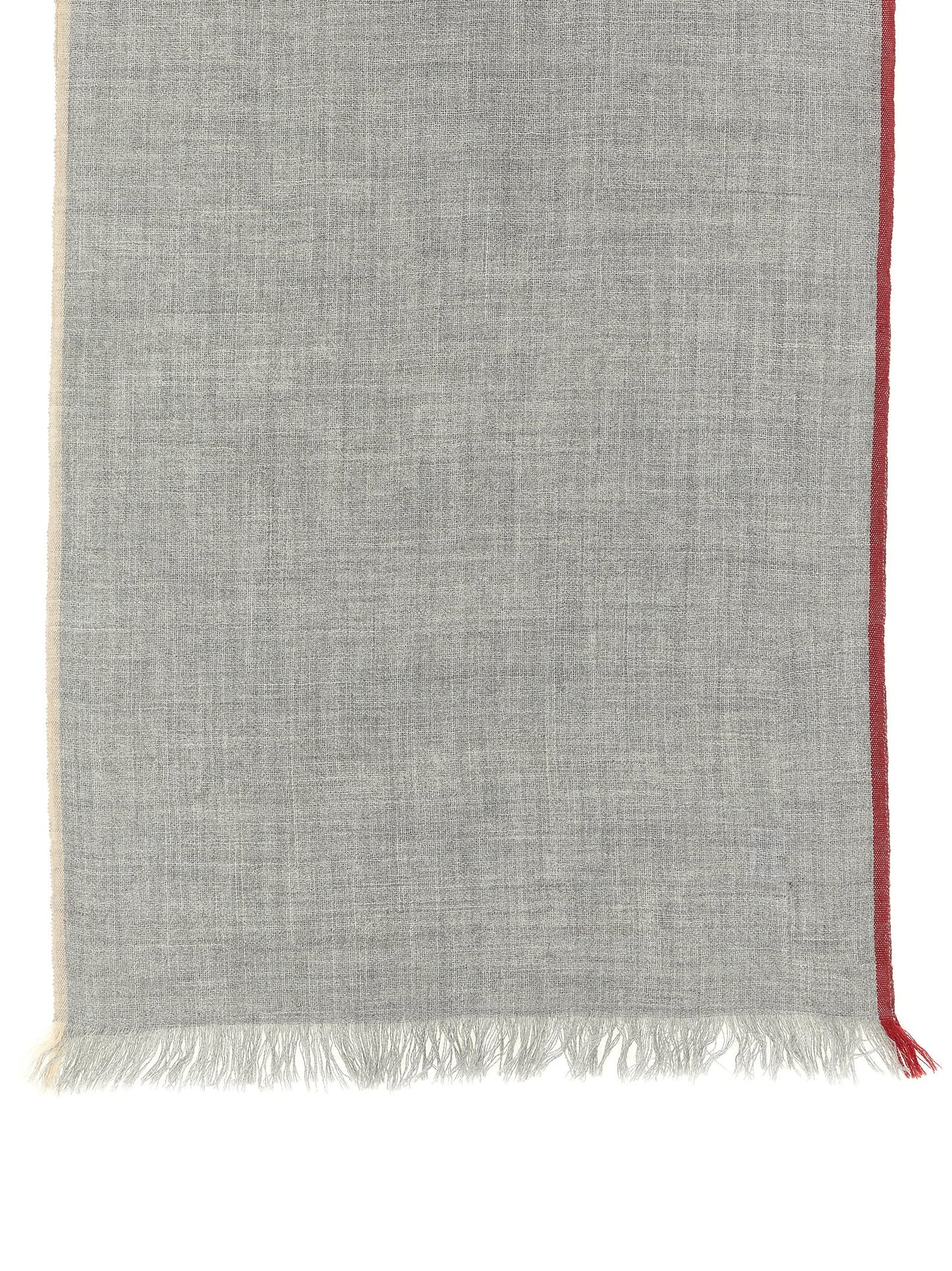 Brunello Cucinelli Men Contrast Border Scarf BRUNELLO CUCINELLI