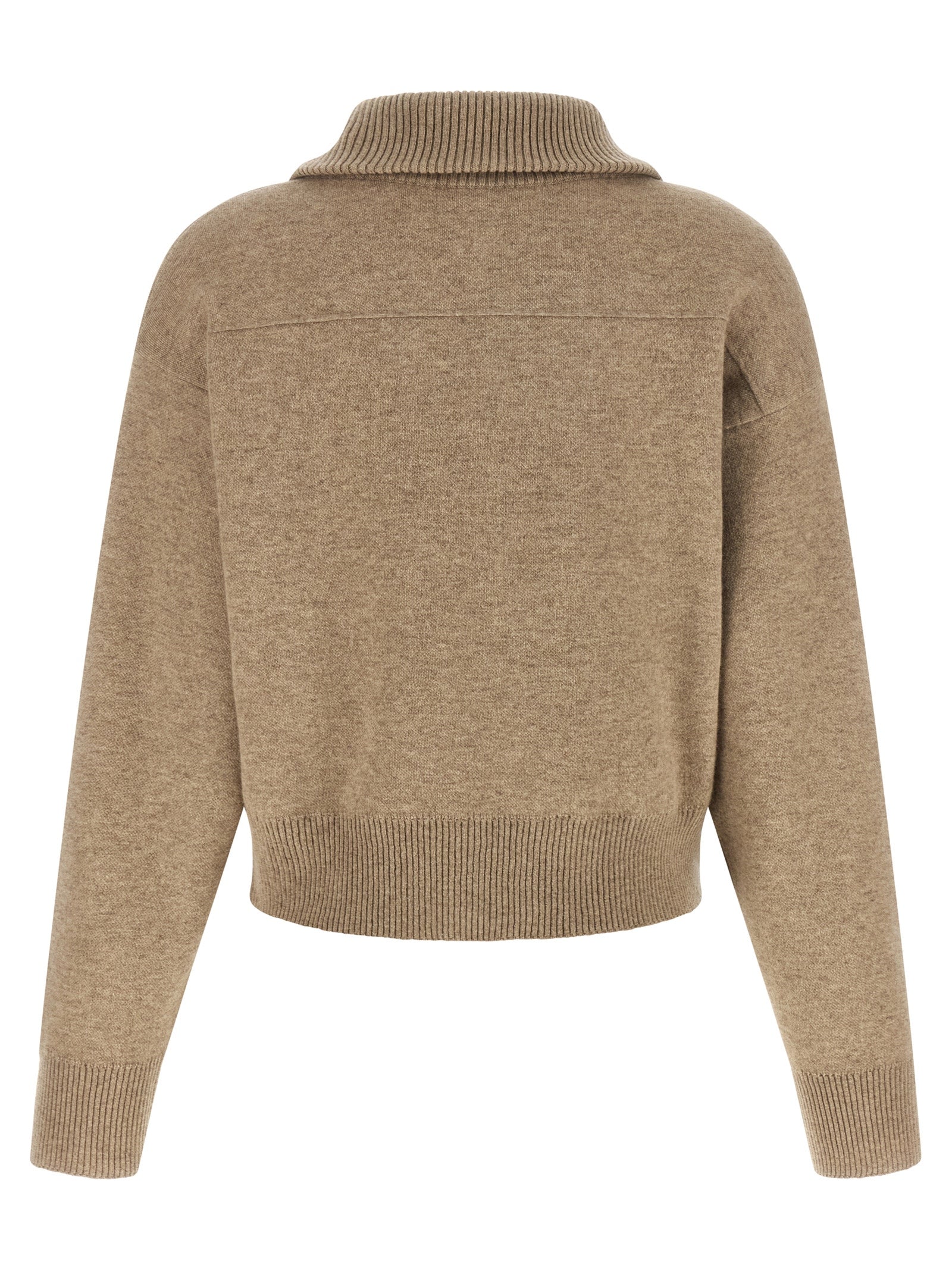 Brunello Cucinelli Women 'Shiny Zipper Pull' Wool Cardigan BRUNELLO CUCINELLI