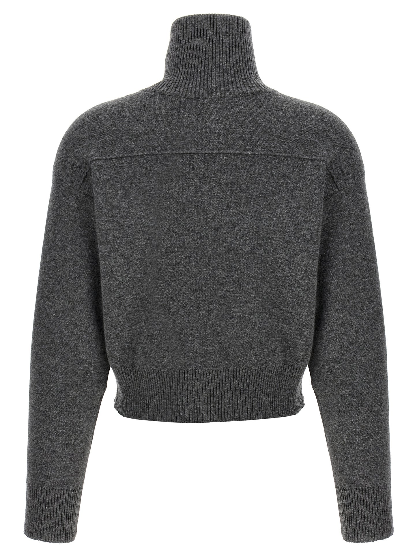 Brunello Cucinelli Women 'Shiny Zipper Pull' Wool Cardigan BRUNELLO CUCINELLI