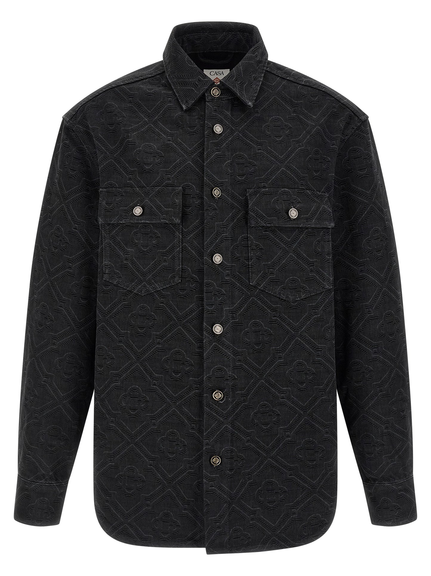 Casablanca Men 'Laser Monogram Denim' Overshirt CASABLANCA