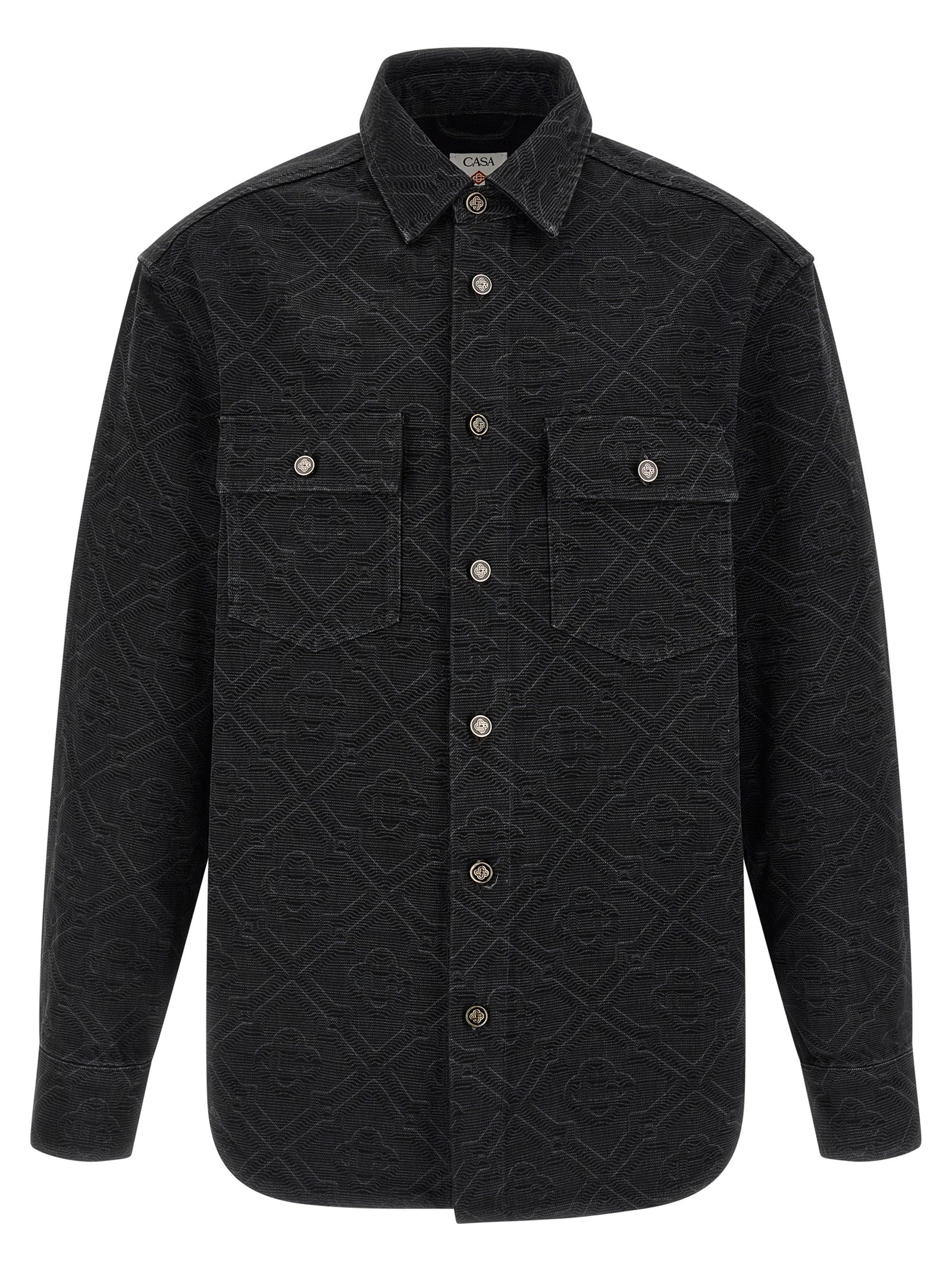 Casablanca Men 'Laser Monogram Denim' Overshirt CASABLANCA
