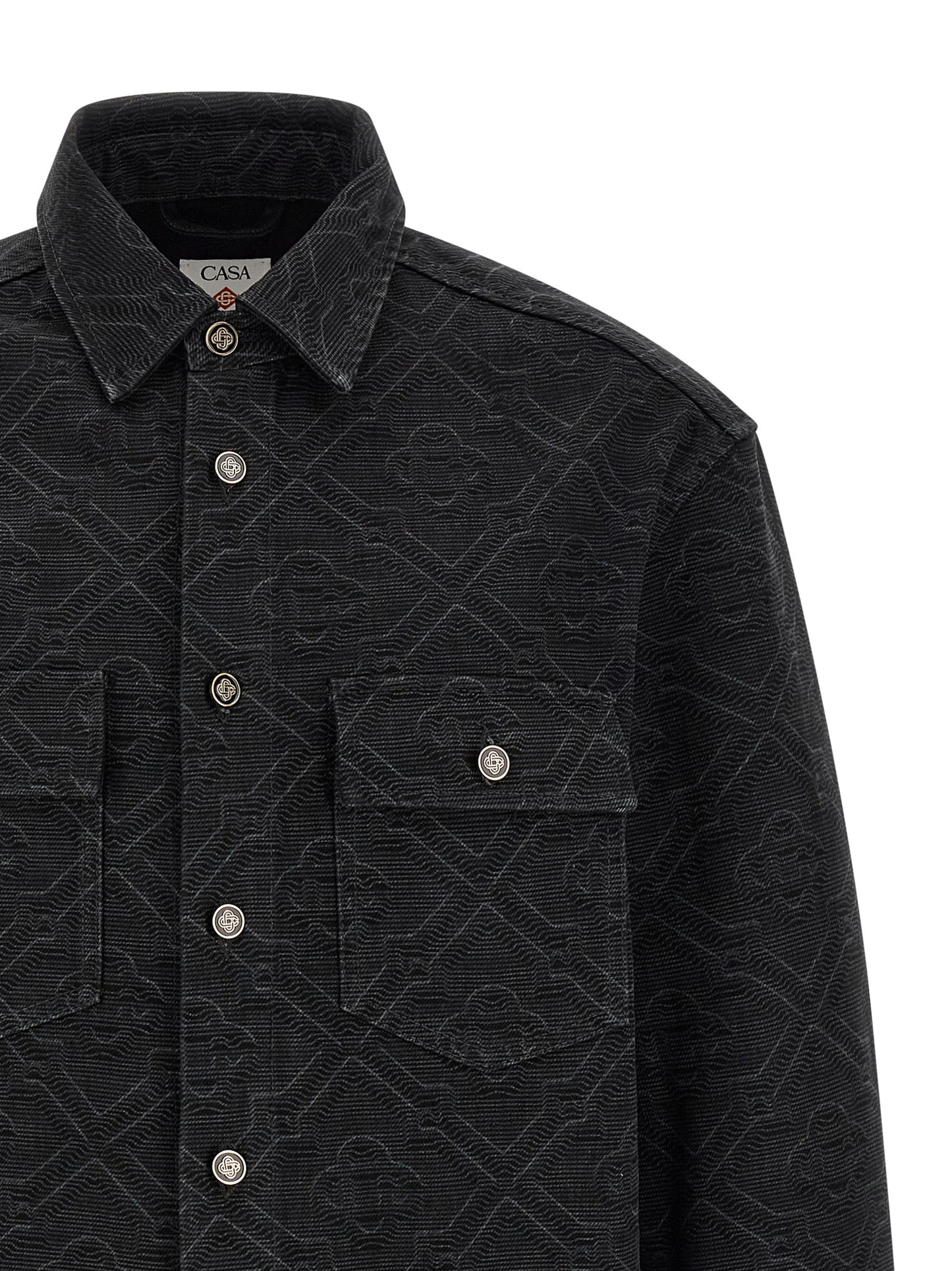Casablanca Men 'Laser Monogram Denim' Overshirt CASABLANCA