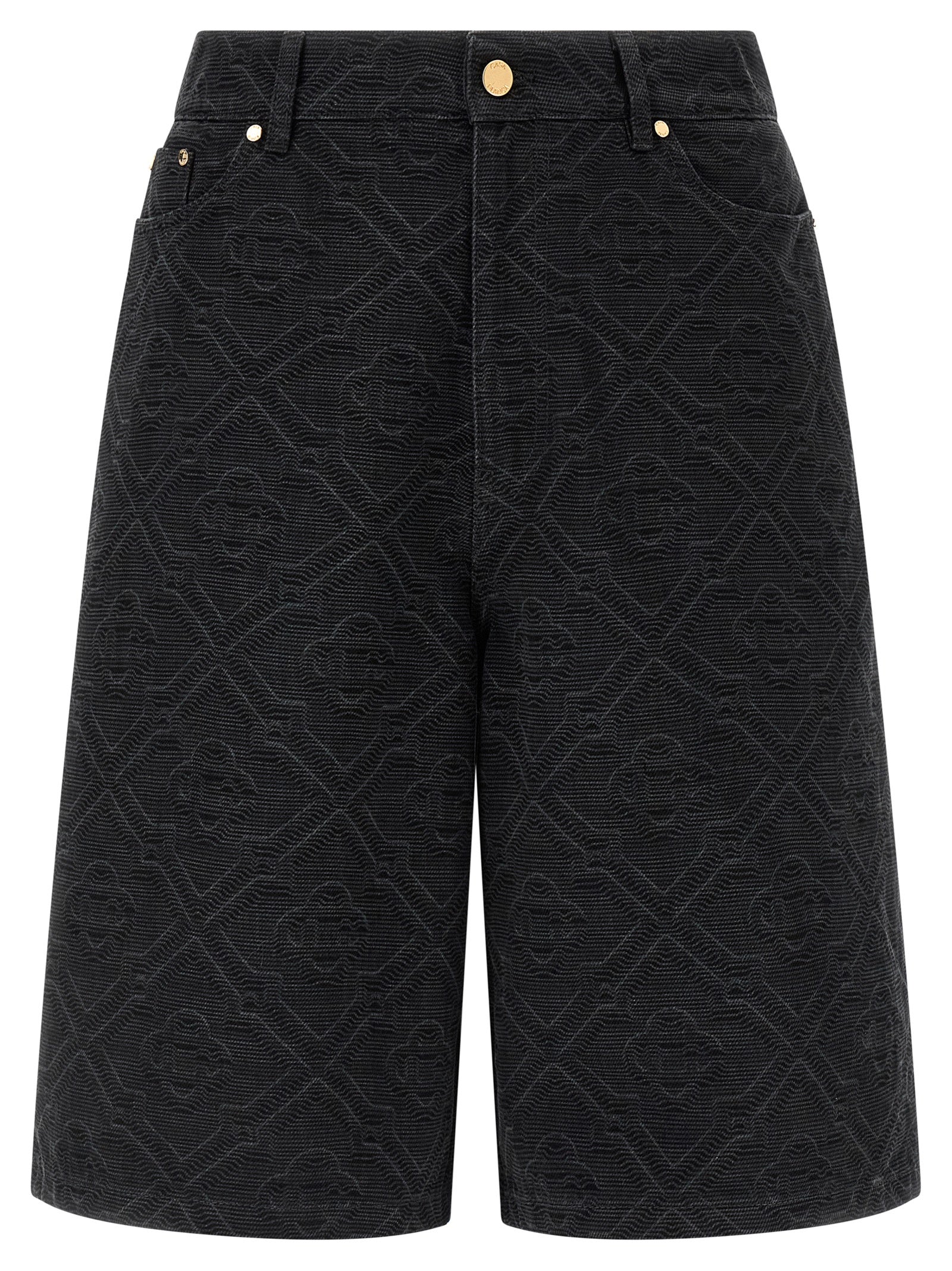 Casablanca Men 'Laser Monogram Denim' Bermuda Shorts CASABLANCA