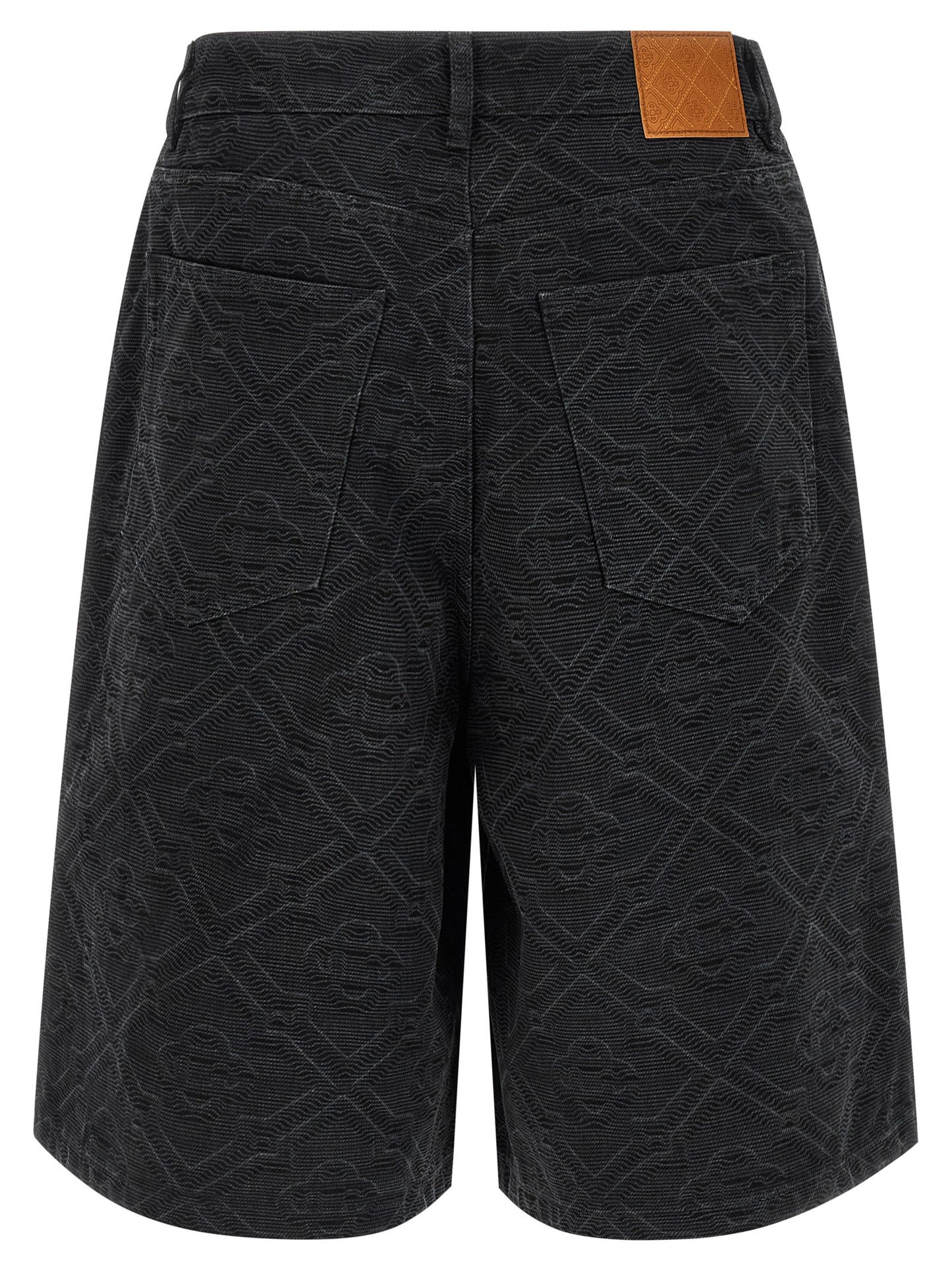Casablanca Men 'Laser Monogram Denim' Bermuda Shorts CASABLANCA