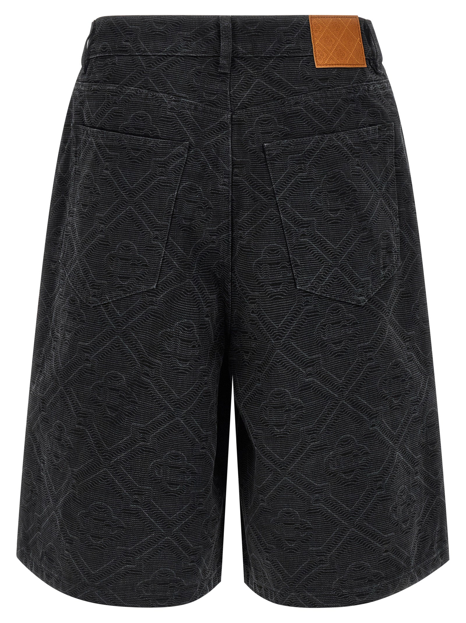 Casablanca Men 'Laser Monogram Denim' Bermuda Shorts CASABLANCA