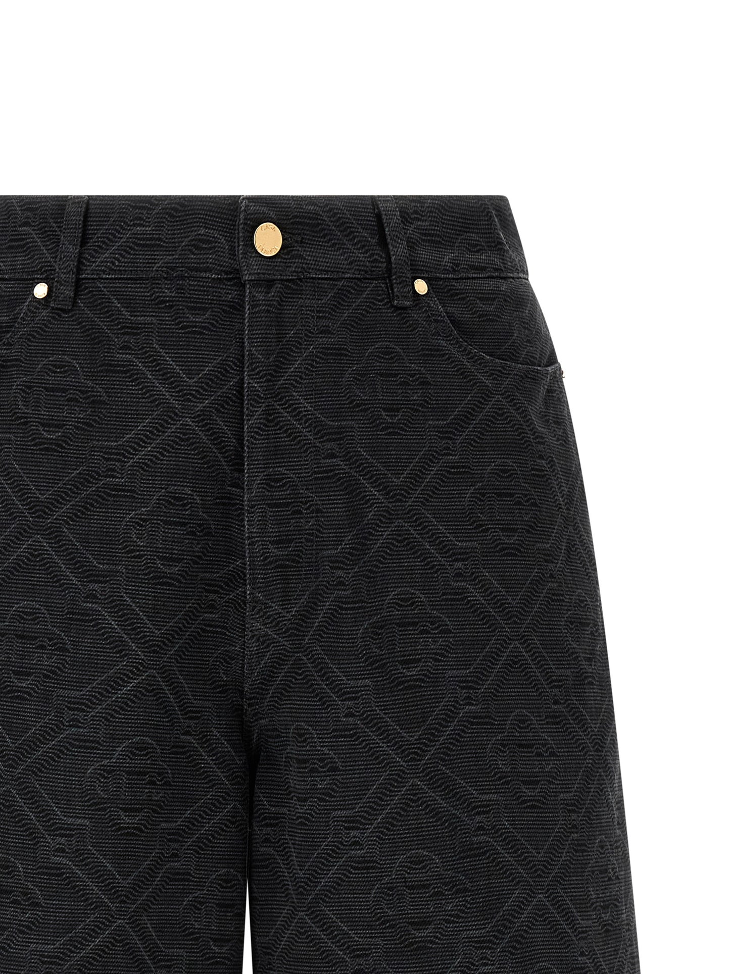 Casablanca Men 'Laser Monogram Denim' Bermuda Shorts CASABLANCA
