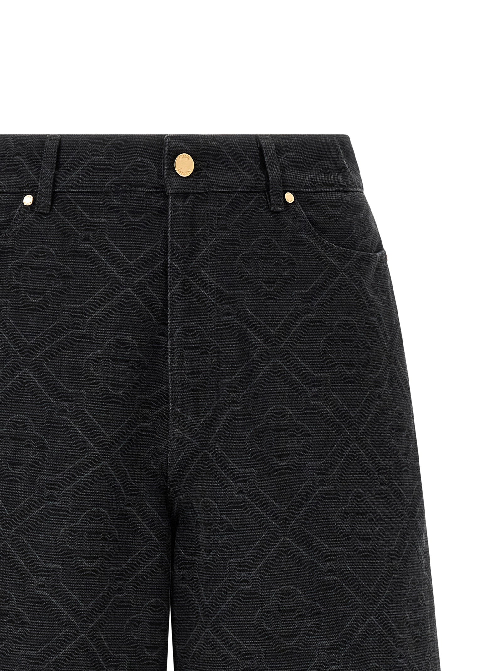 Casablanca Men 'Laser Monogram Denim' Bermuda Shorts CASABLANCA