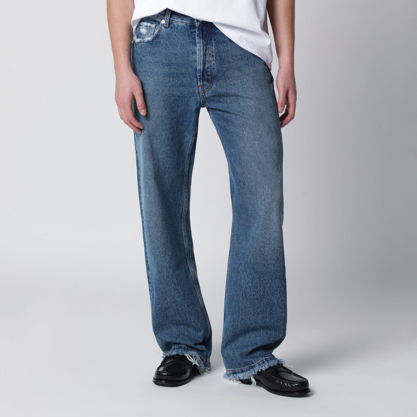 Sefr Frayed Cut Jeans With Fringed Pockets Men SEFR
