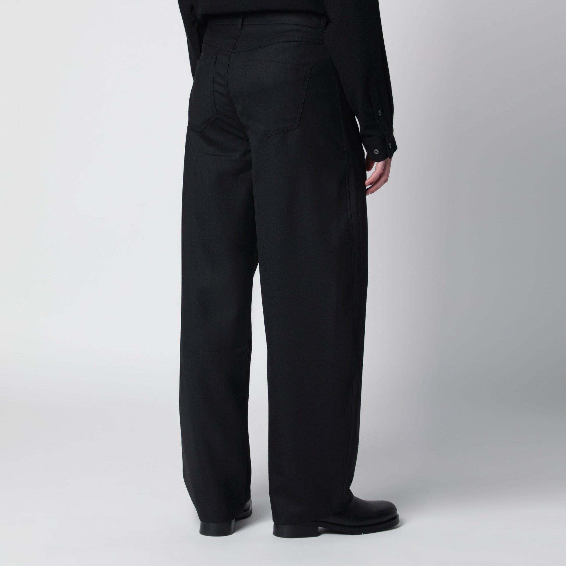 Sefr Black Wool-Blend Trousers Men SEFR