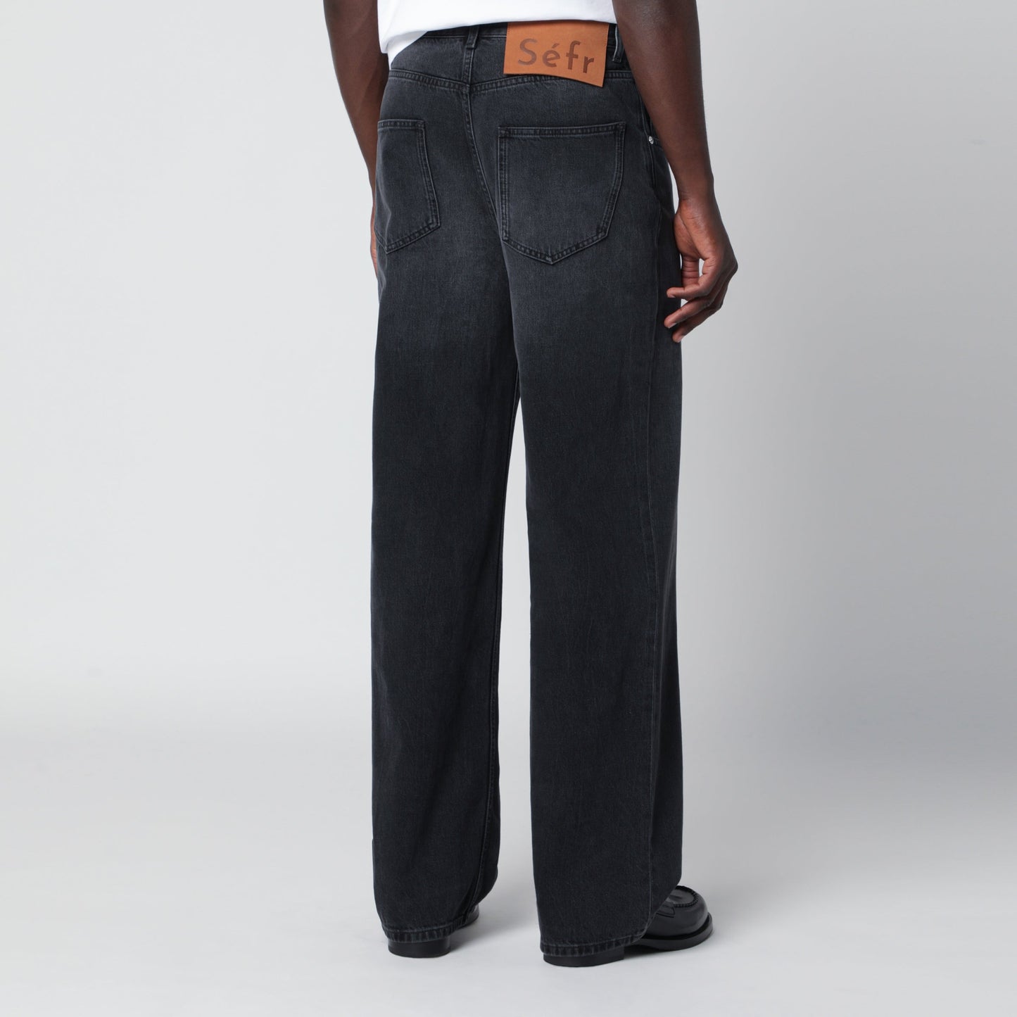 Sefr Relaxed Cut Washed Black Jeans Men SEFR