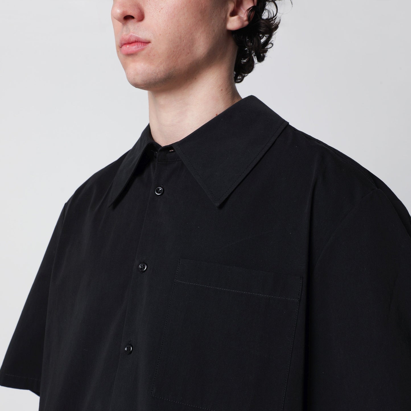 Sefr Waylon Black Cotton Poplin Shirt Men SEFR