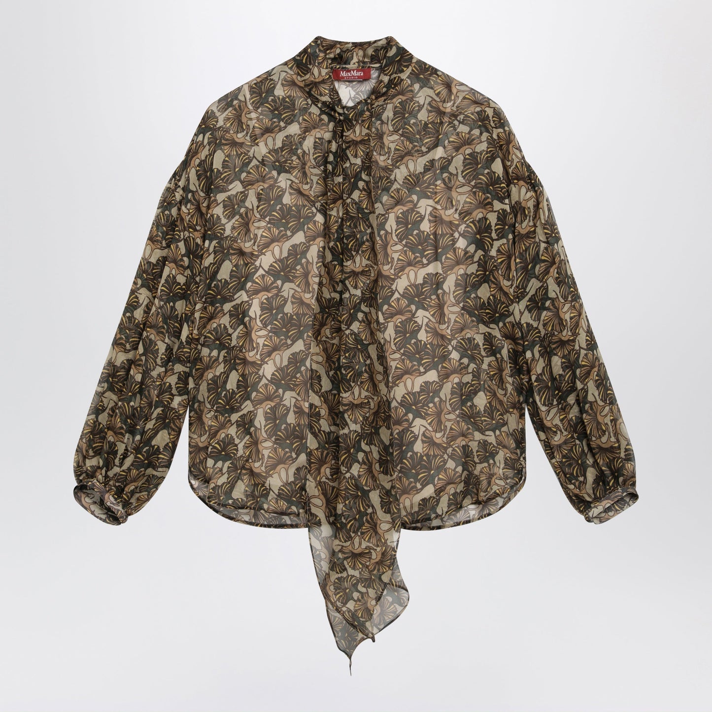 Max Mara Studio Printed Silk Chiffon Blouse Women MAX MARA STUDIO