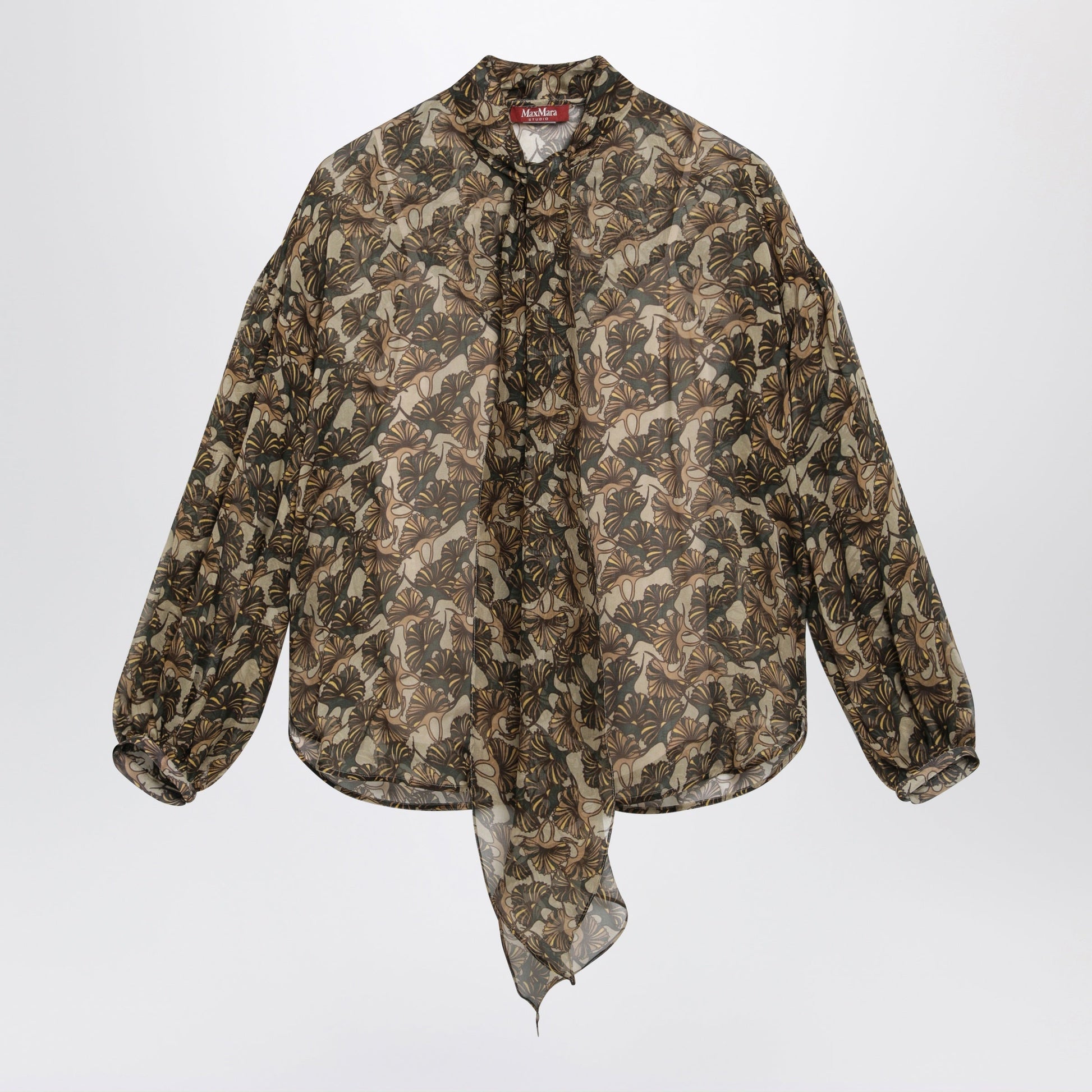 Max Mara Studio Printed Silk Chiffon Blouse Women MAX MARA STUDIO