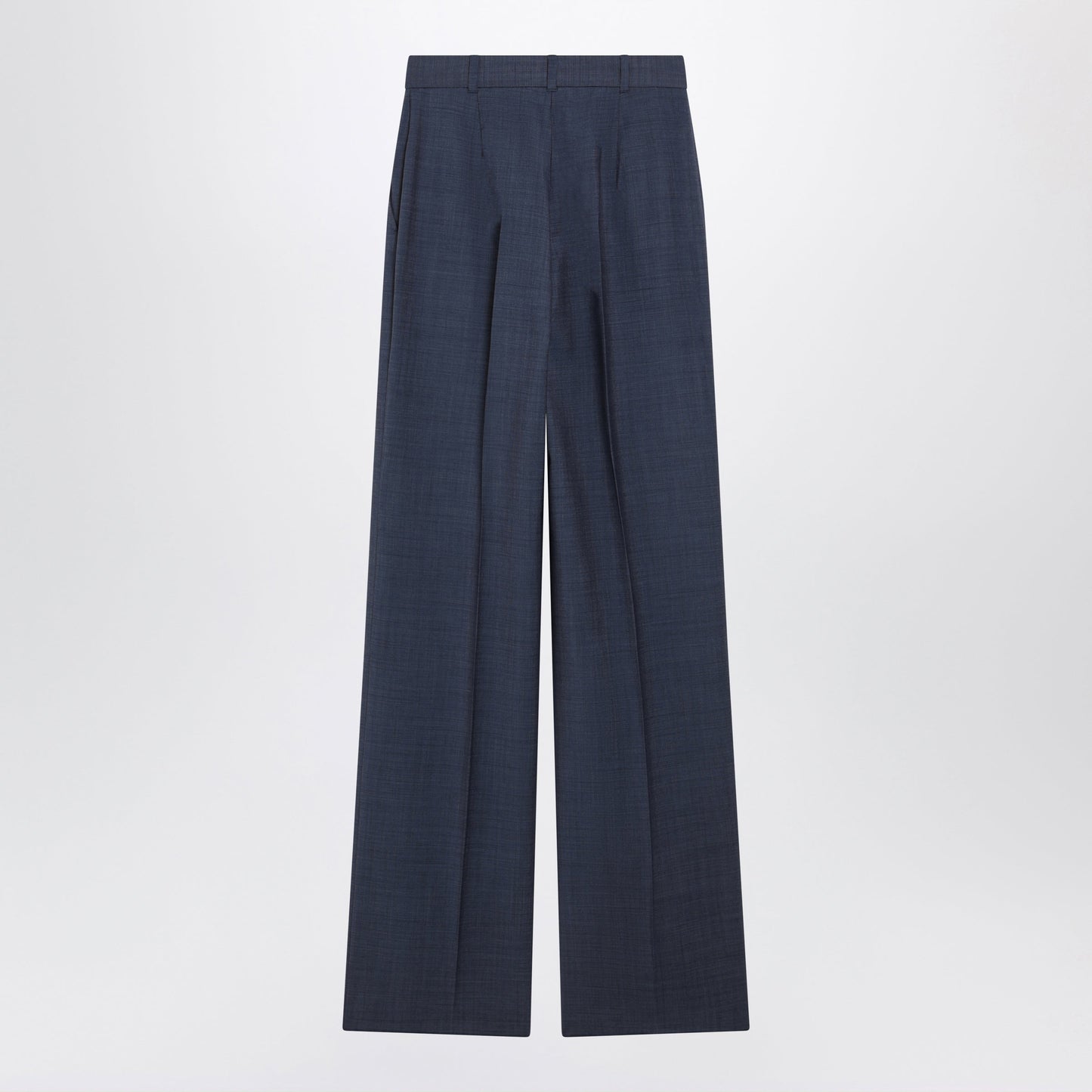 Max Mara Studio Classic Trousers In Blue Virgin Wool Women MAX MARA STUDIO