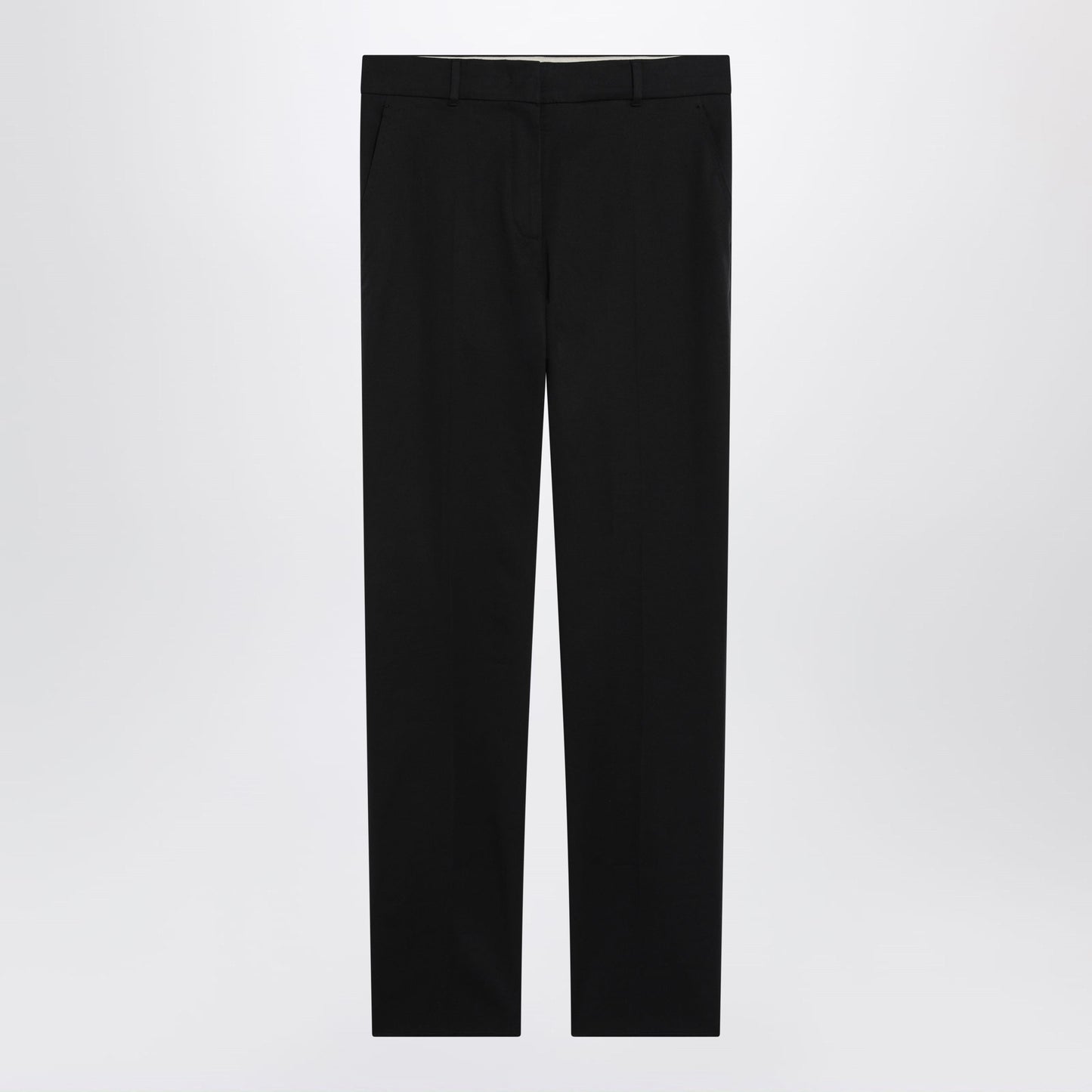 Max Mara Studio Black Stretch Cotton Trousers Women MAX MARA STUDIO