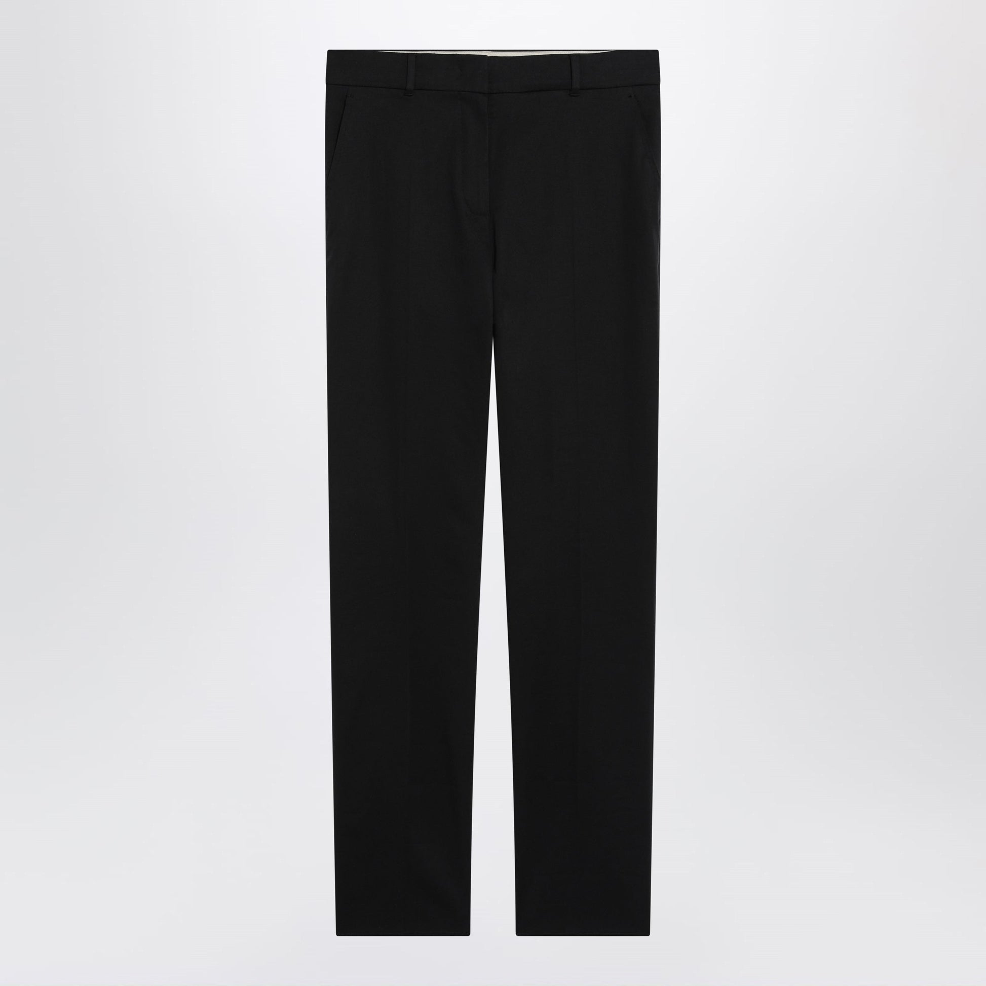 Max Mara Studio Black Stretch Cotton Trousers Women MAX MARA STUDIO
